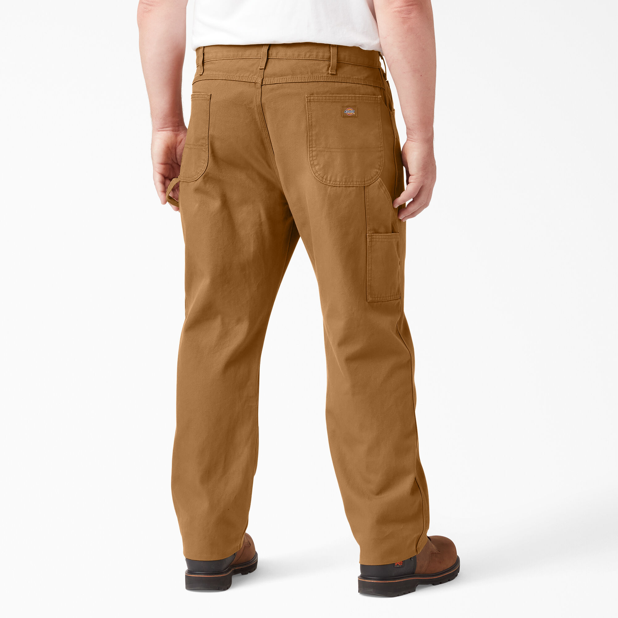 Relaxed Fit Heavyweight Duck Carpenter Pants, Rinsed Brown Duck