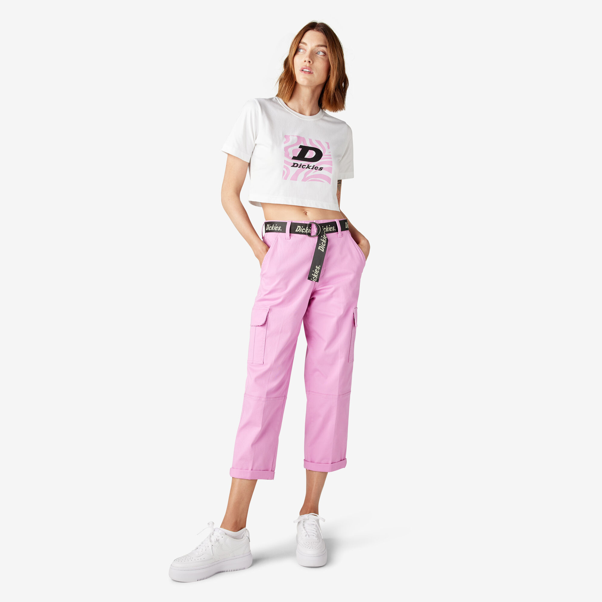 Women's Relaxed Fit Cropped Cargo Pants