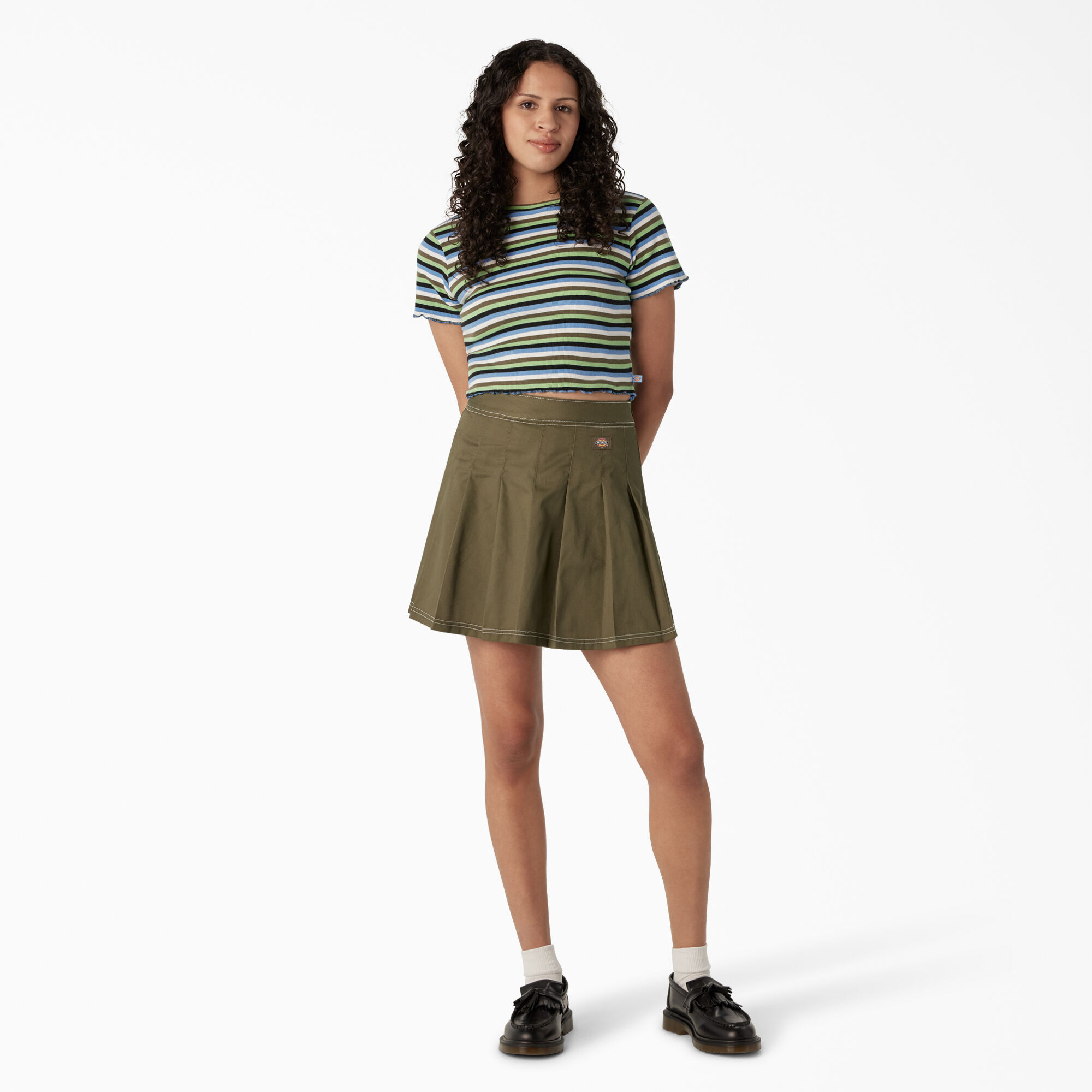 Women's Striped Cropped Baby T-Shirt