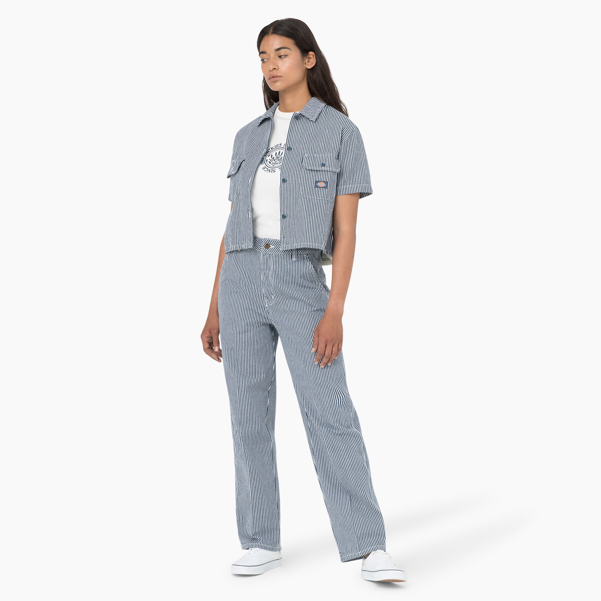 Women's Regular Fit Hickory Stripe Pants