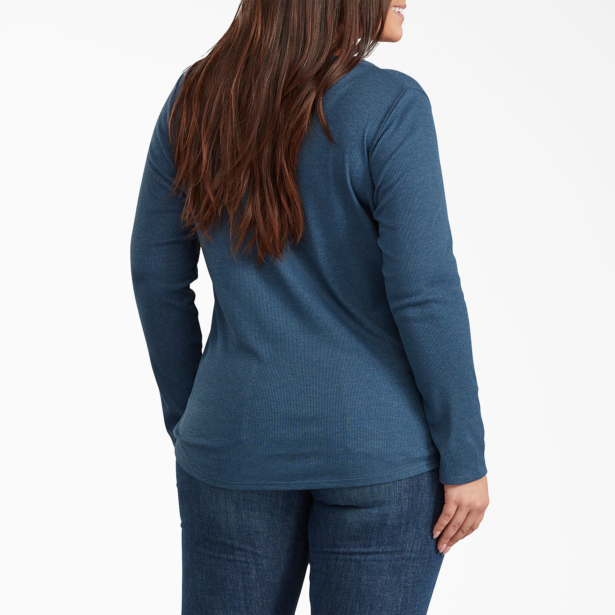 Women's Plus Henley Long Sleeve Shirt