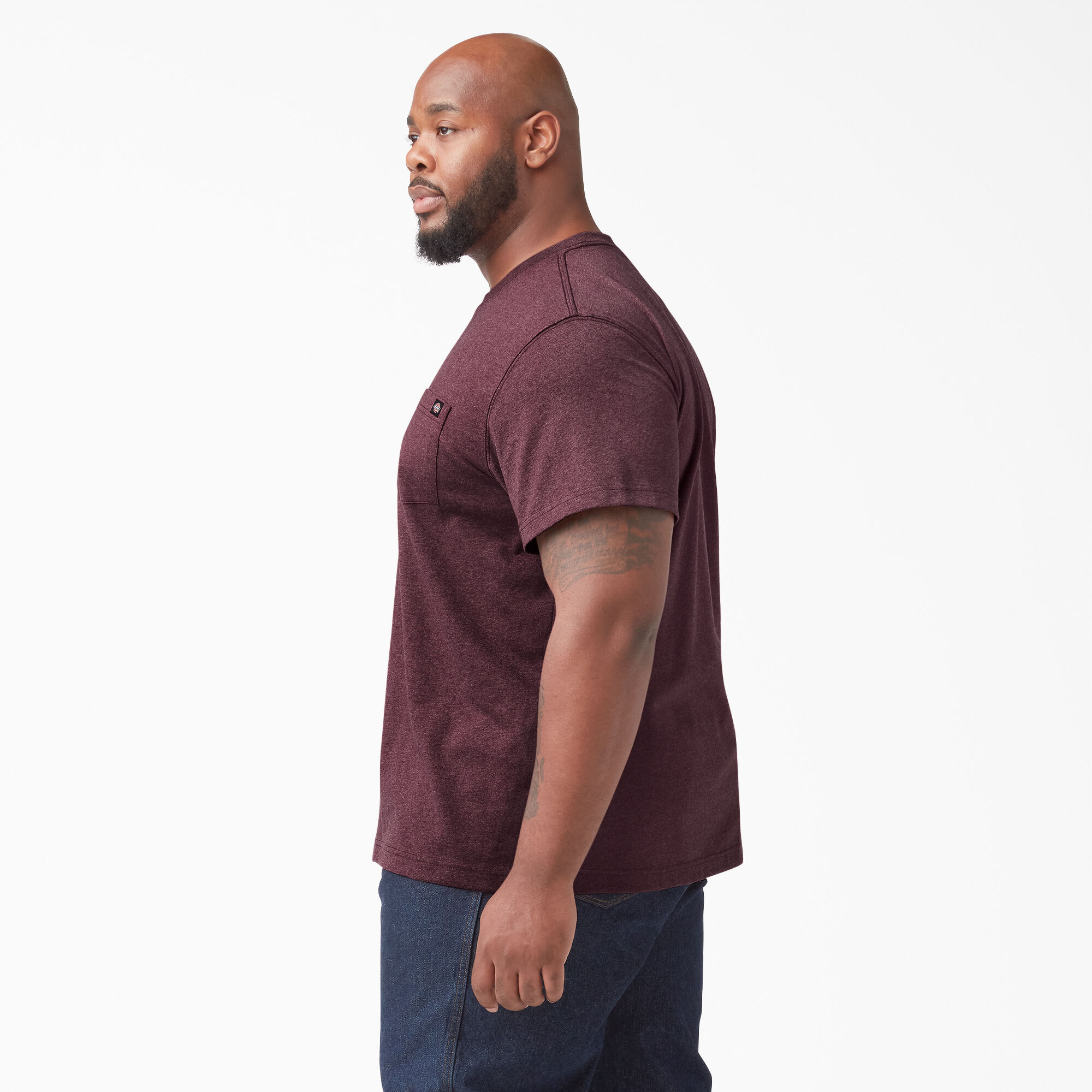 Heavyweight Heathered Short Sleeve Pocket T-Shirt