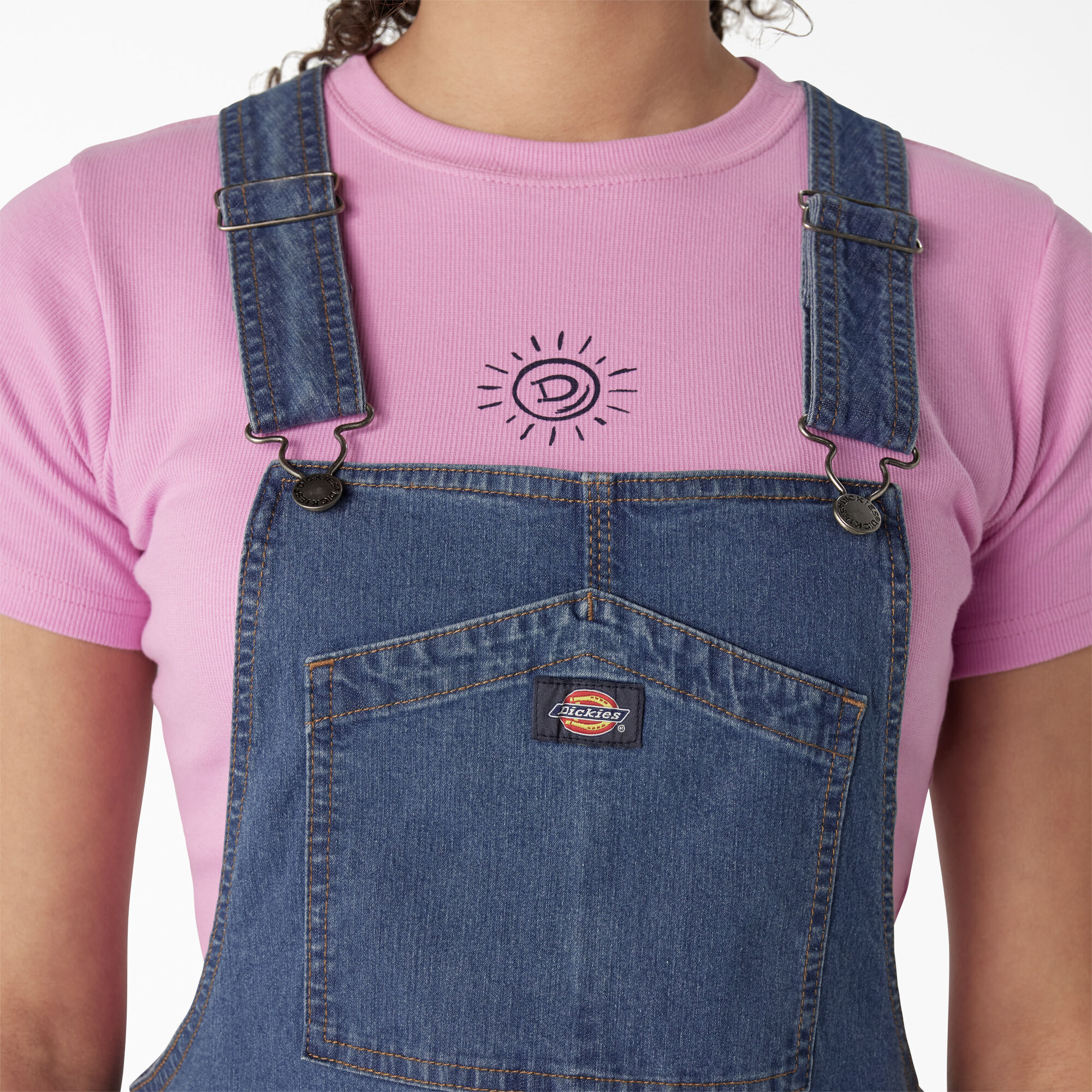 Women's Regular Fit Denim Bib Overall Dress