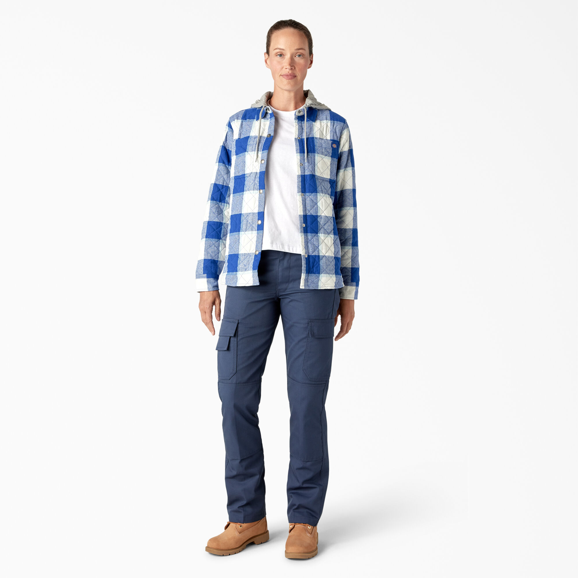 Women’s Flannel Hooded Shirt Jacket