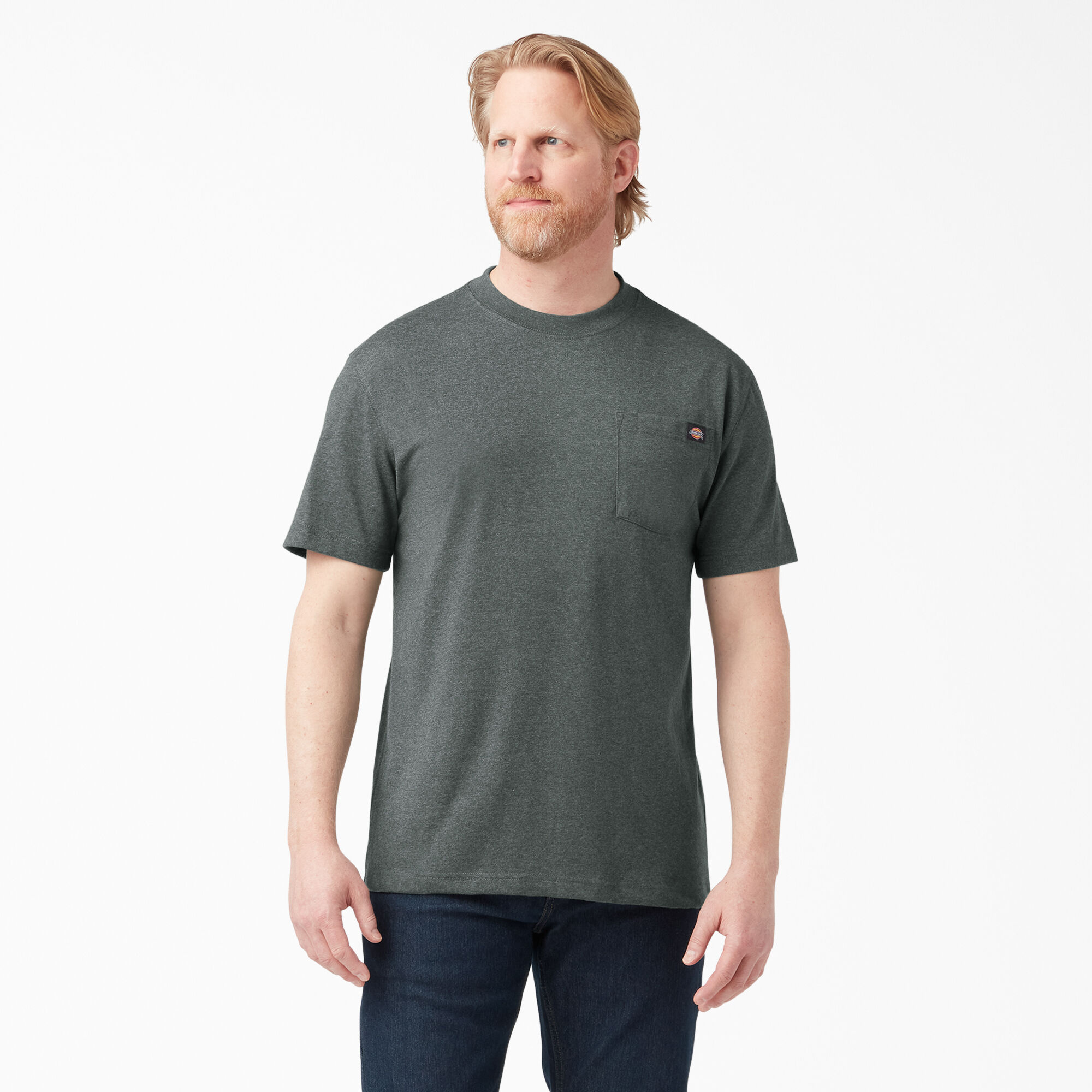 Heavyweight Heathered Short Sleeve Pocket T-Shirt