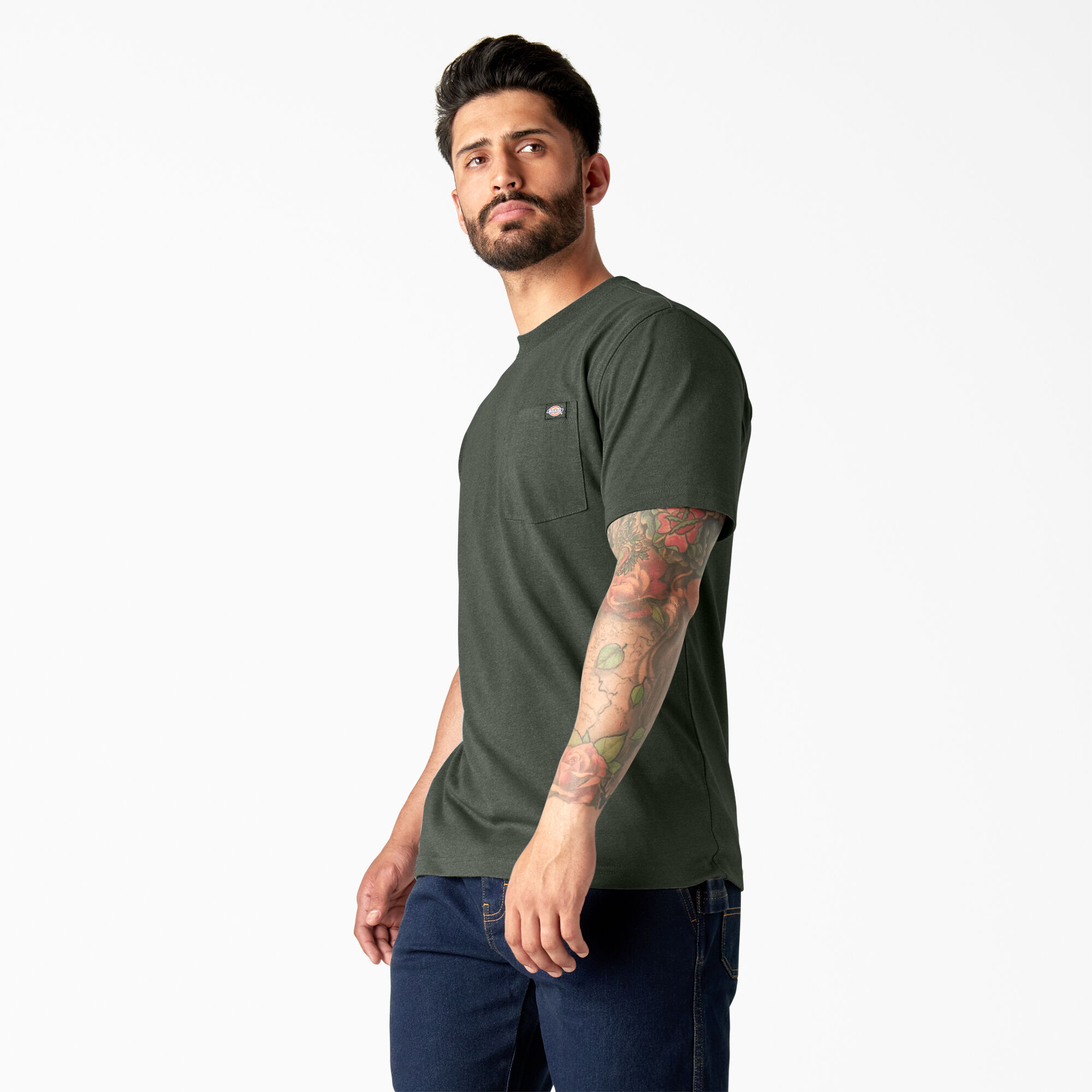 Heavyweight Heathered Short Sleeve Pocket T-Shirt