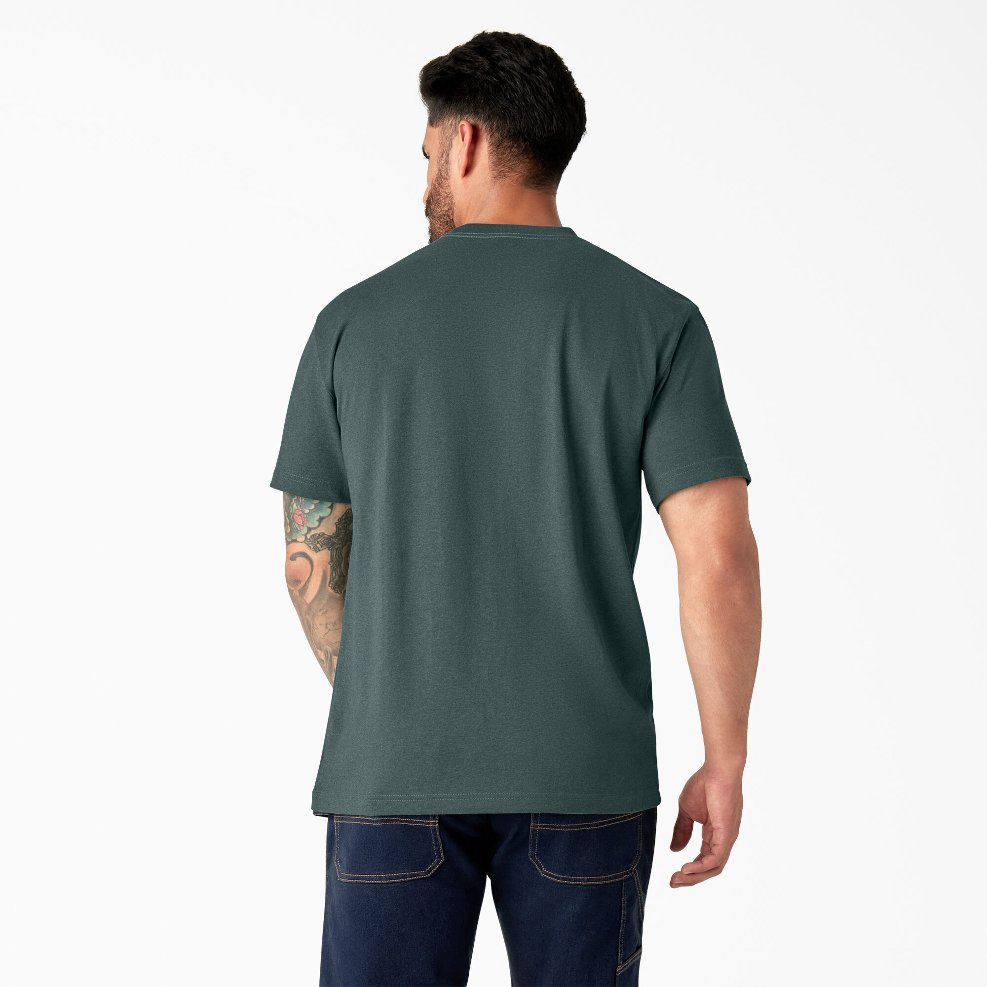Heavyweight Heathered Short Sleeve Pocket T-Shirt