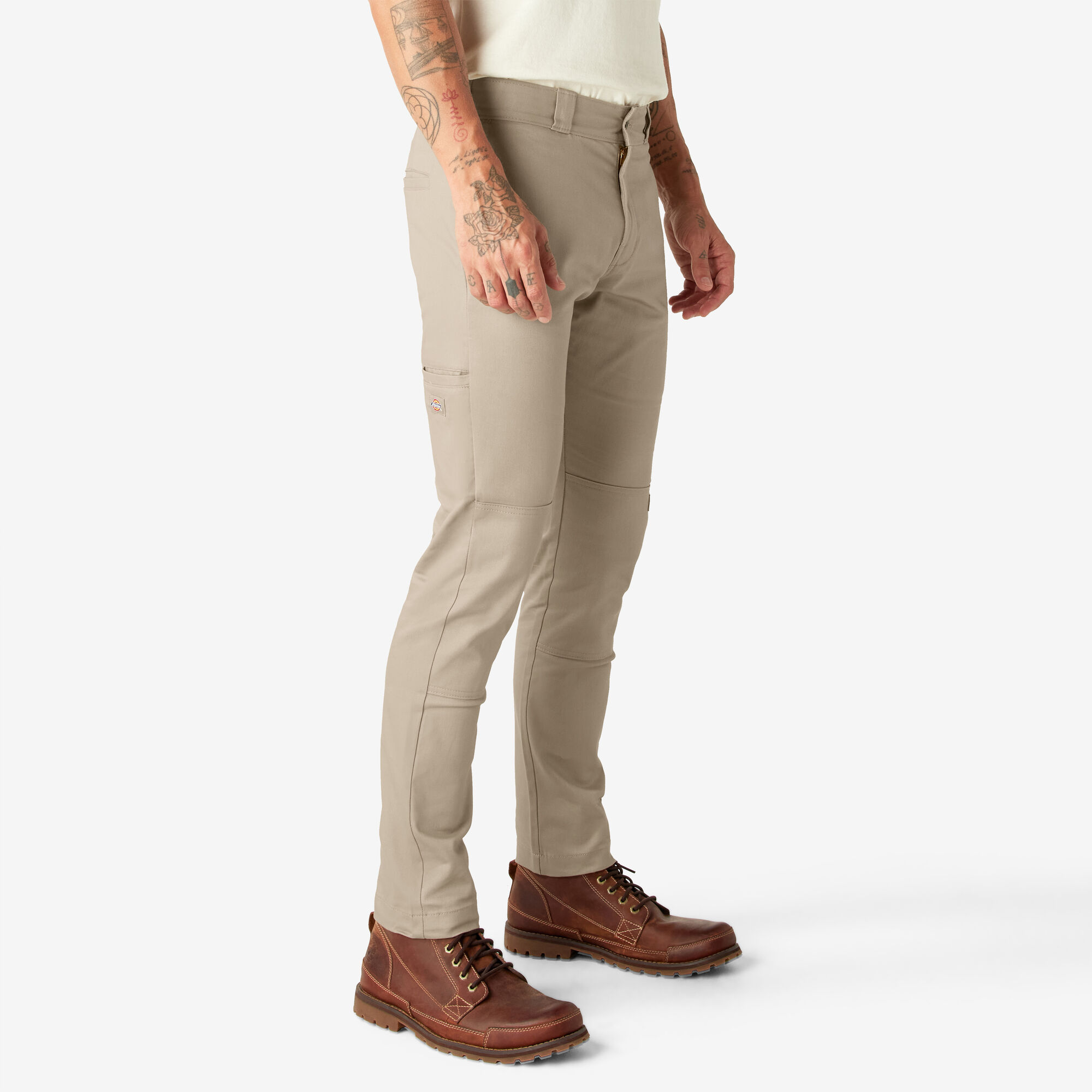 Skinny Fit Double Knee Work Pants