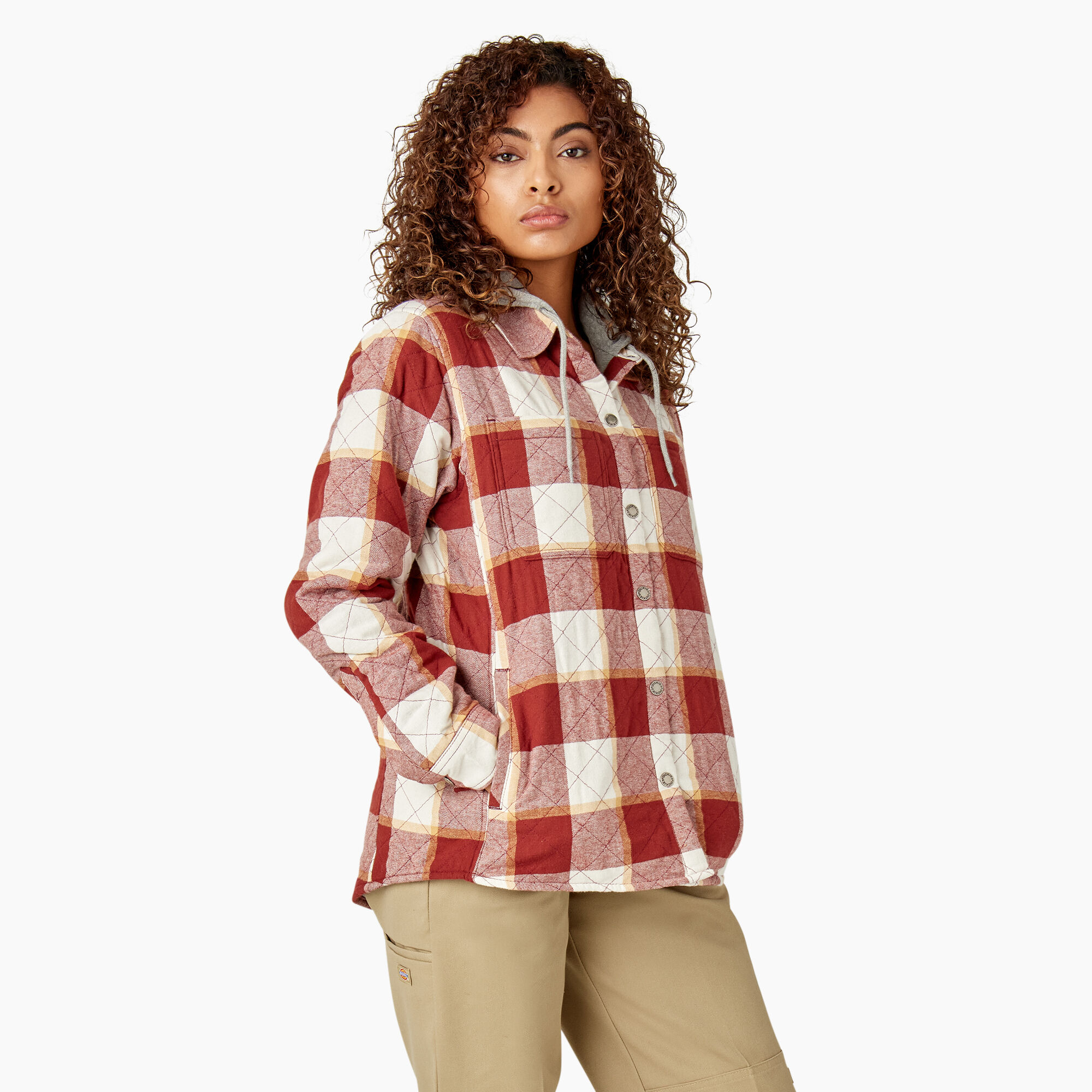 Women’s Flannel Hooded Shirt Jacket