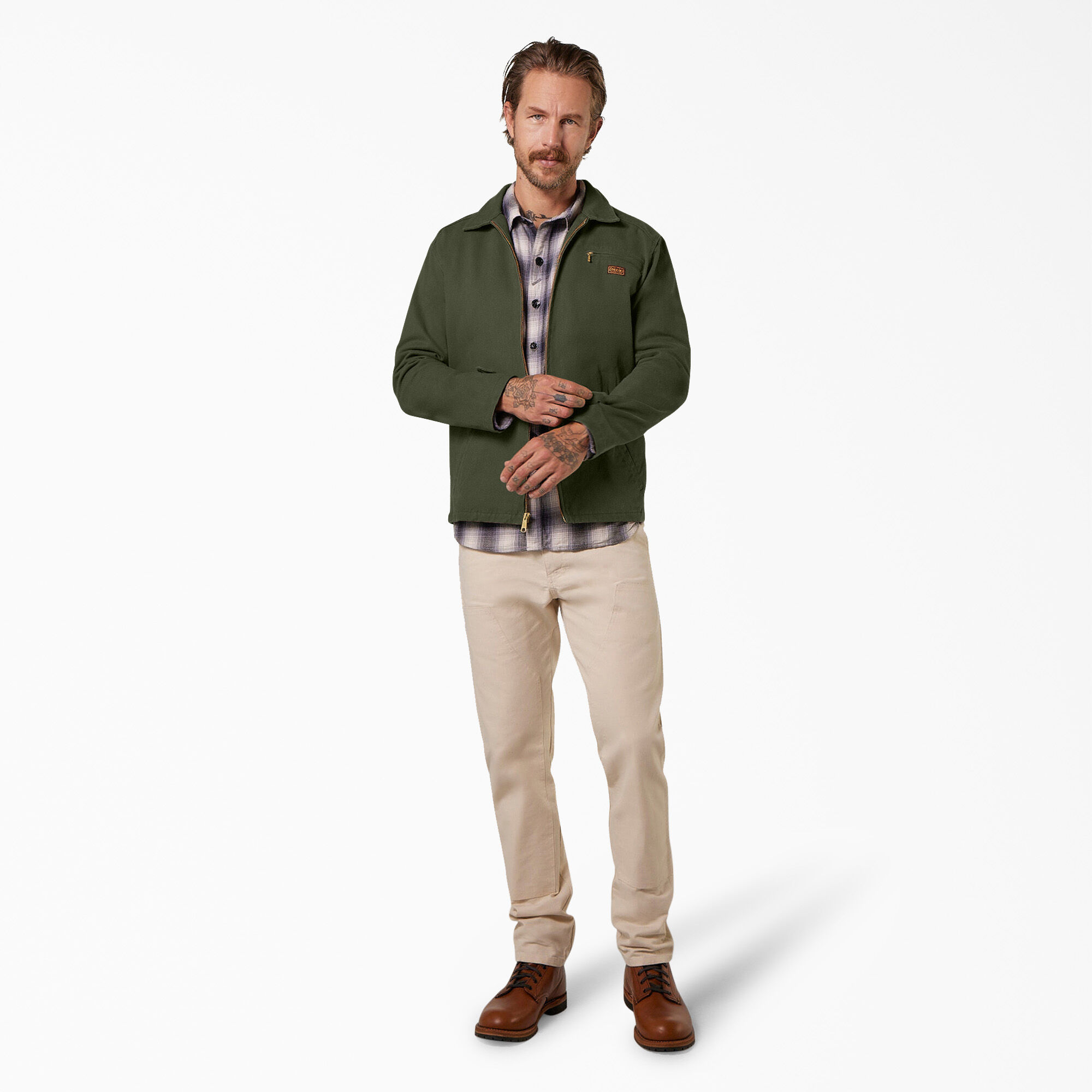 Dickies 1922 Brushed Twill Jacket, Rinsed Dusty Olive