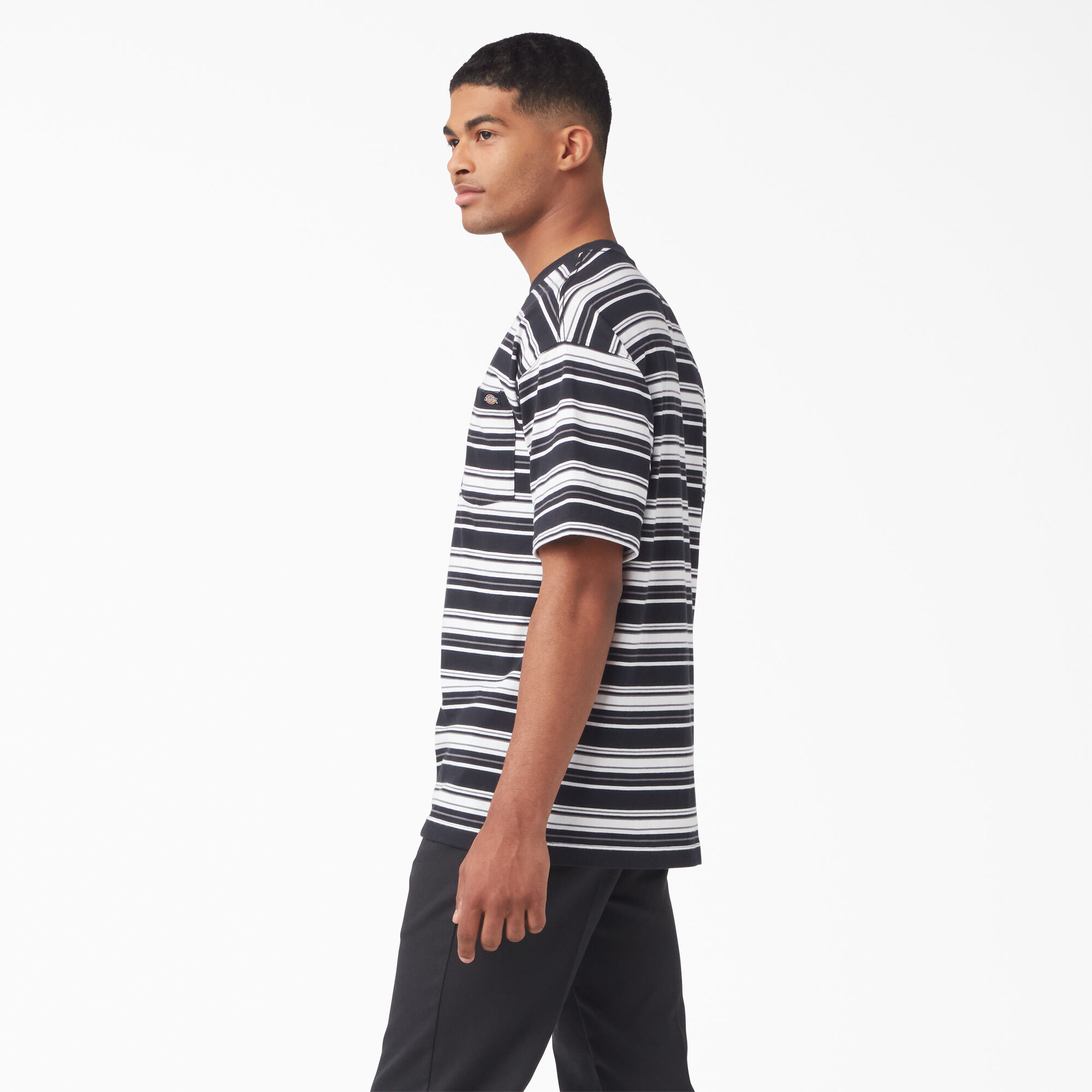 Relaxed Fit Striped Pocket T-Shirt