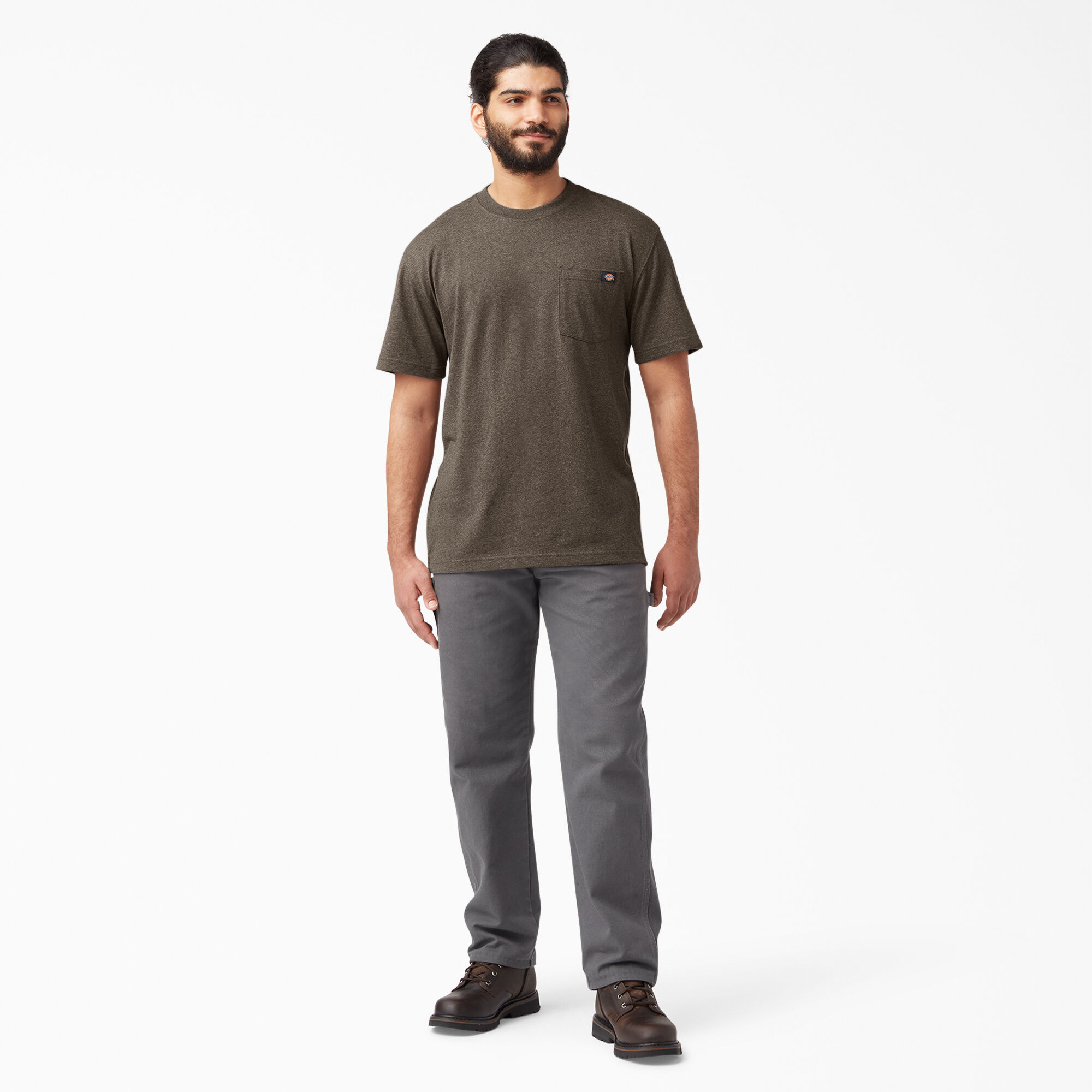Heavyweight Heathered Short Sleeve Pocket T-Shirt