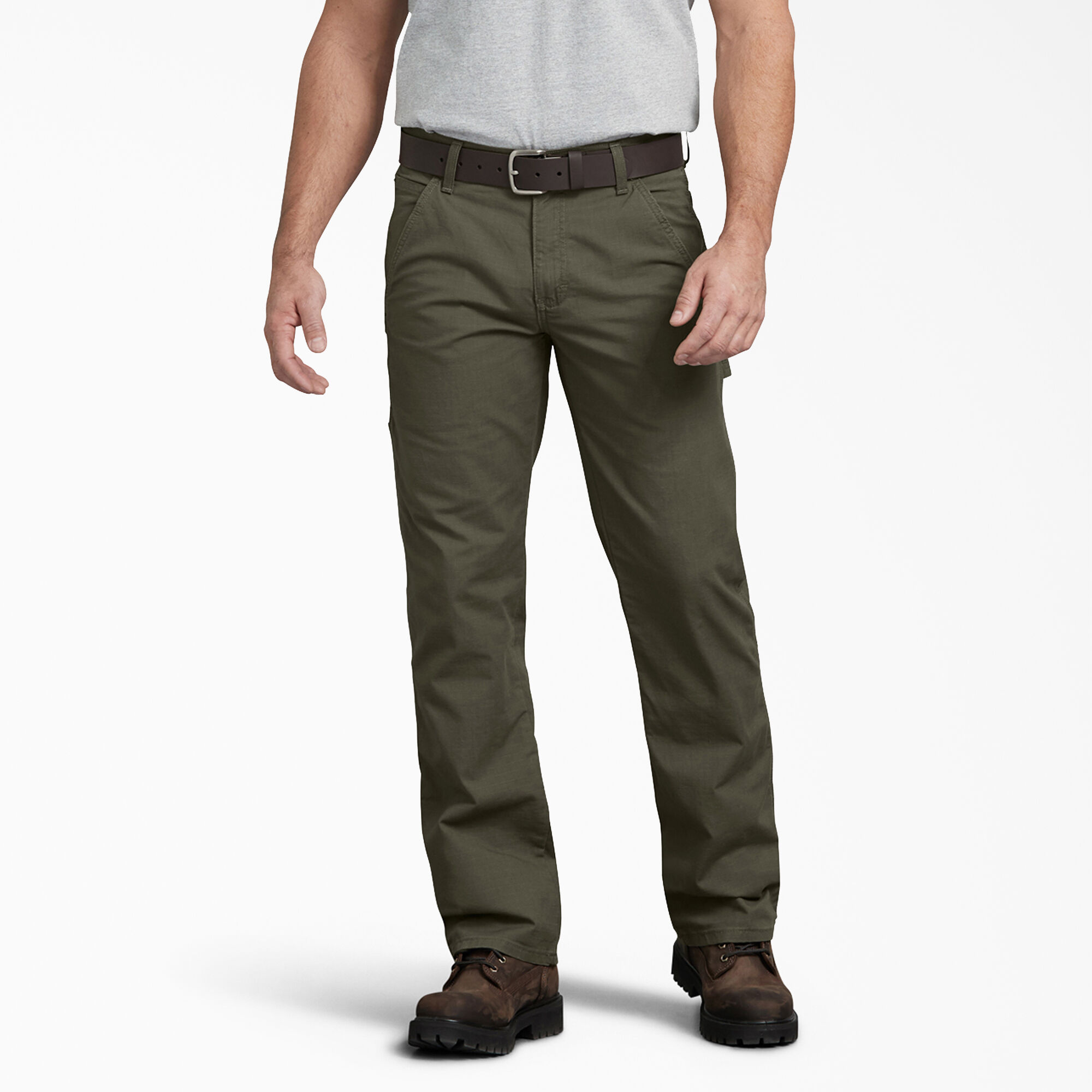 FLEX Regular Fit Ripstop Carpenter Pants, Rinsed Moss Green