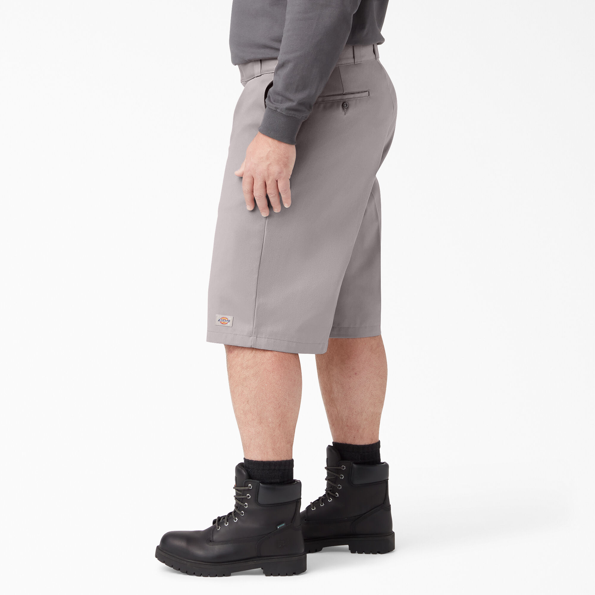 Loose Fit Flat Front Work Shorts, 13