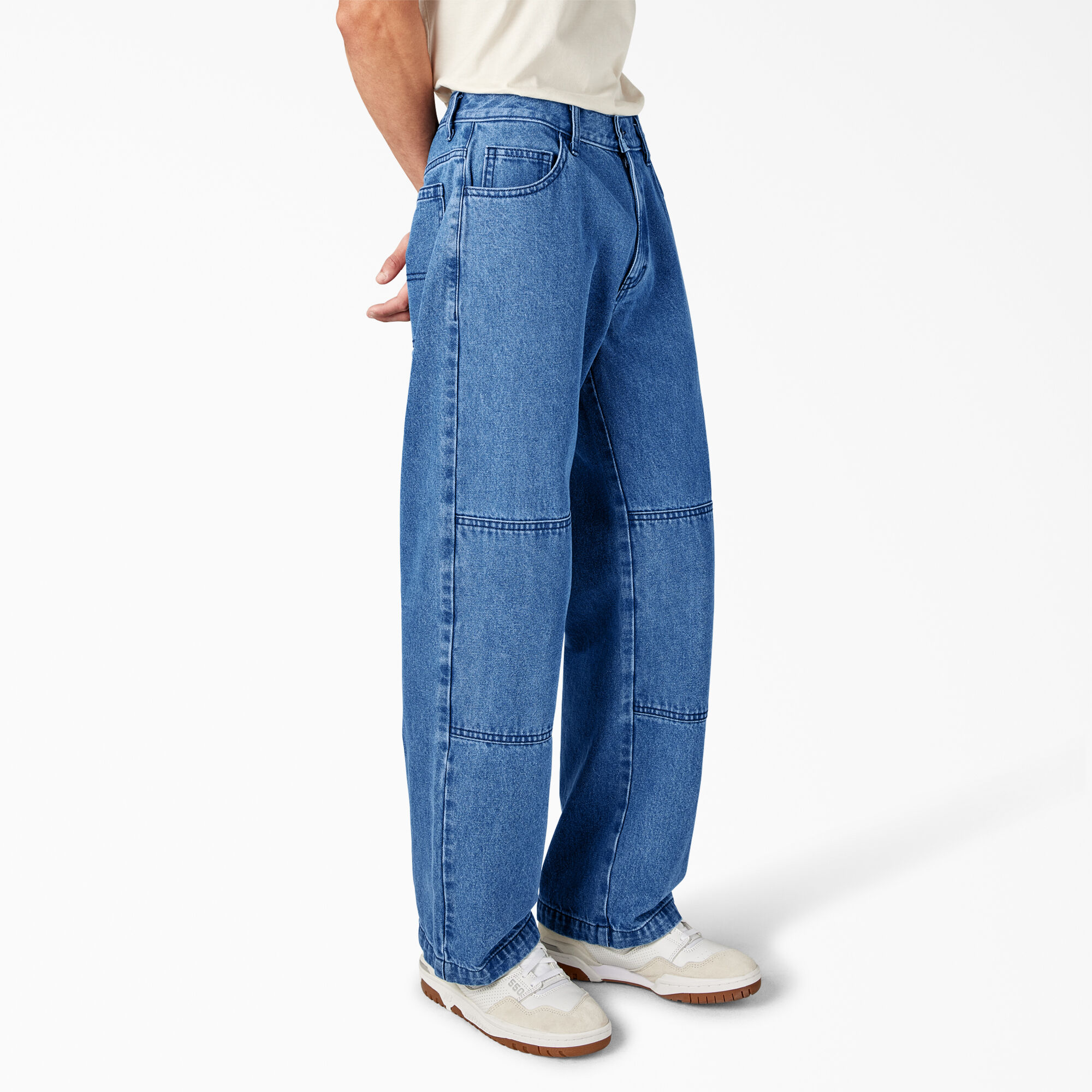 Loose Fit Double Knee Jeans