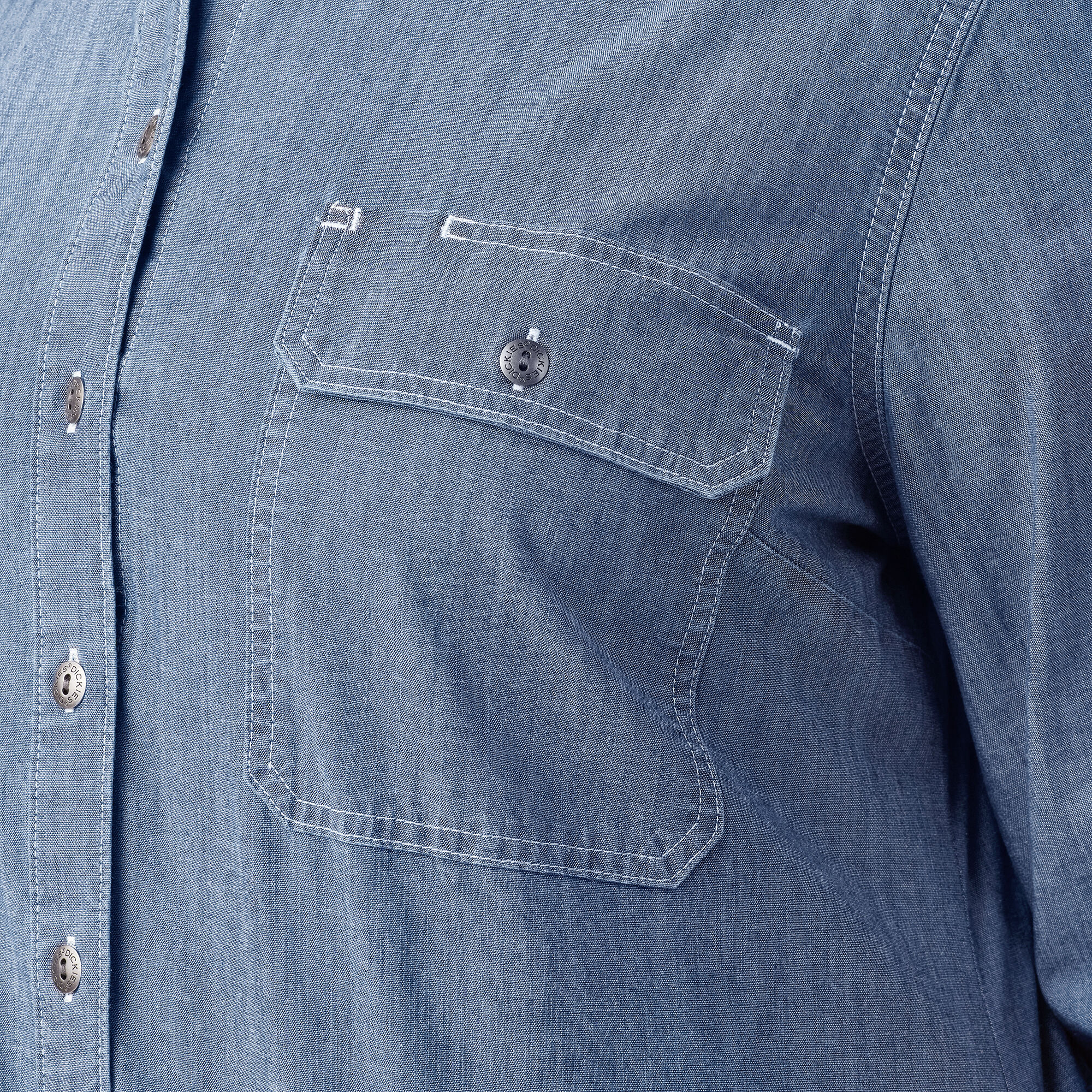 Women’s Plus Chambray Roll-Tab Work Shirt