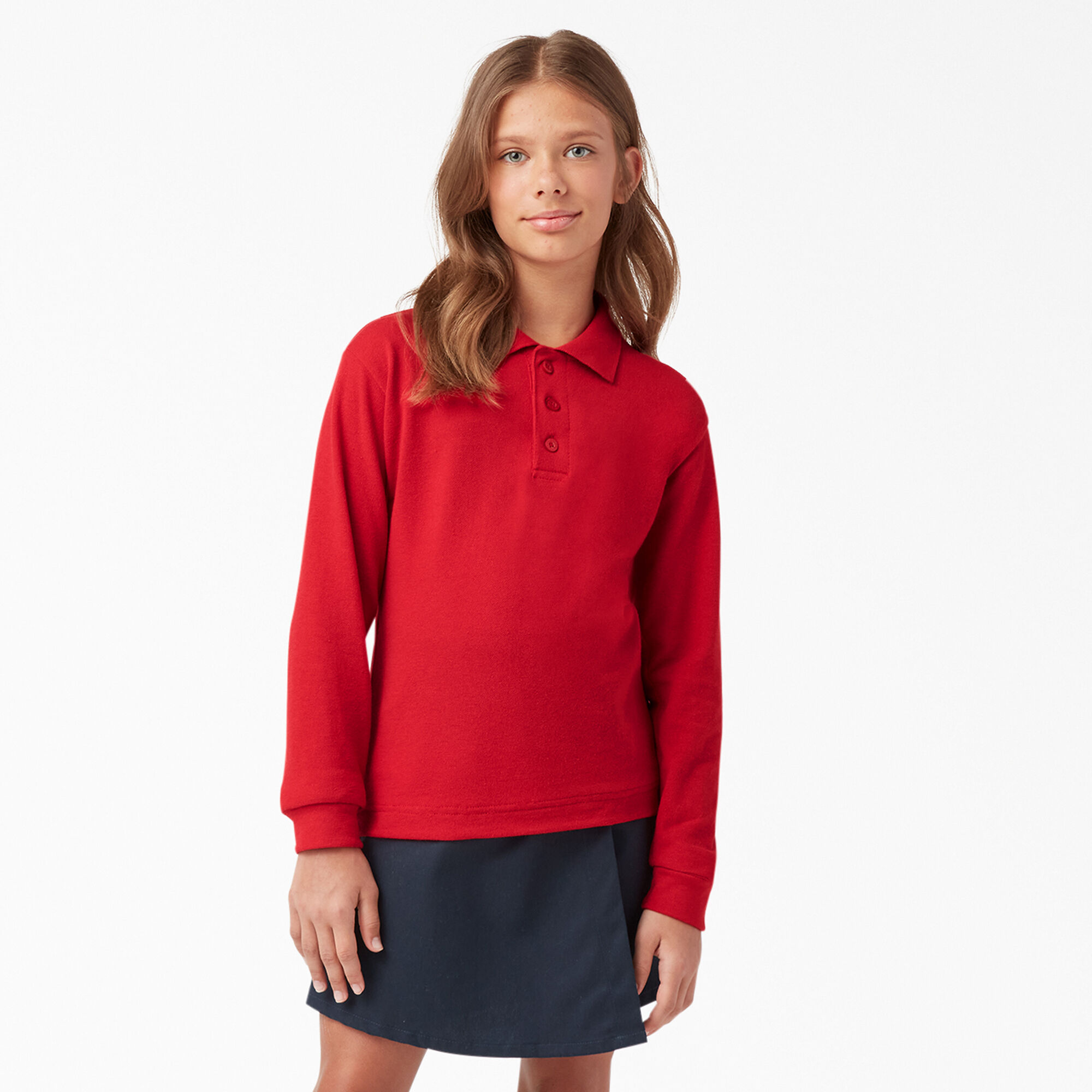 Kids' Piqué Long Sleeve Polo, 4-20