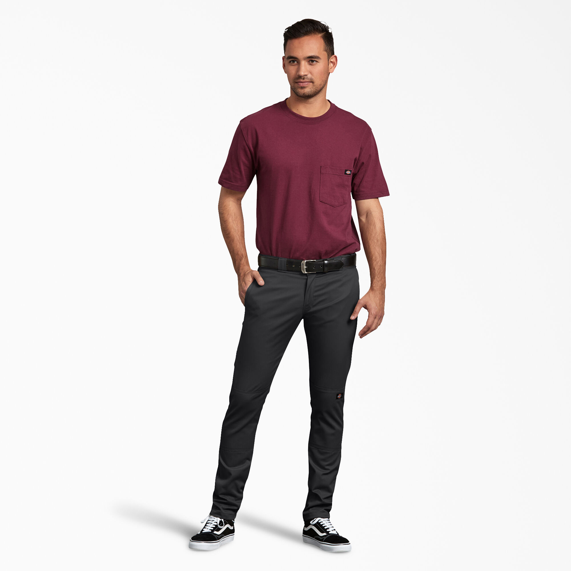 Skinny Fit Double Knee Work Pants