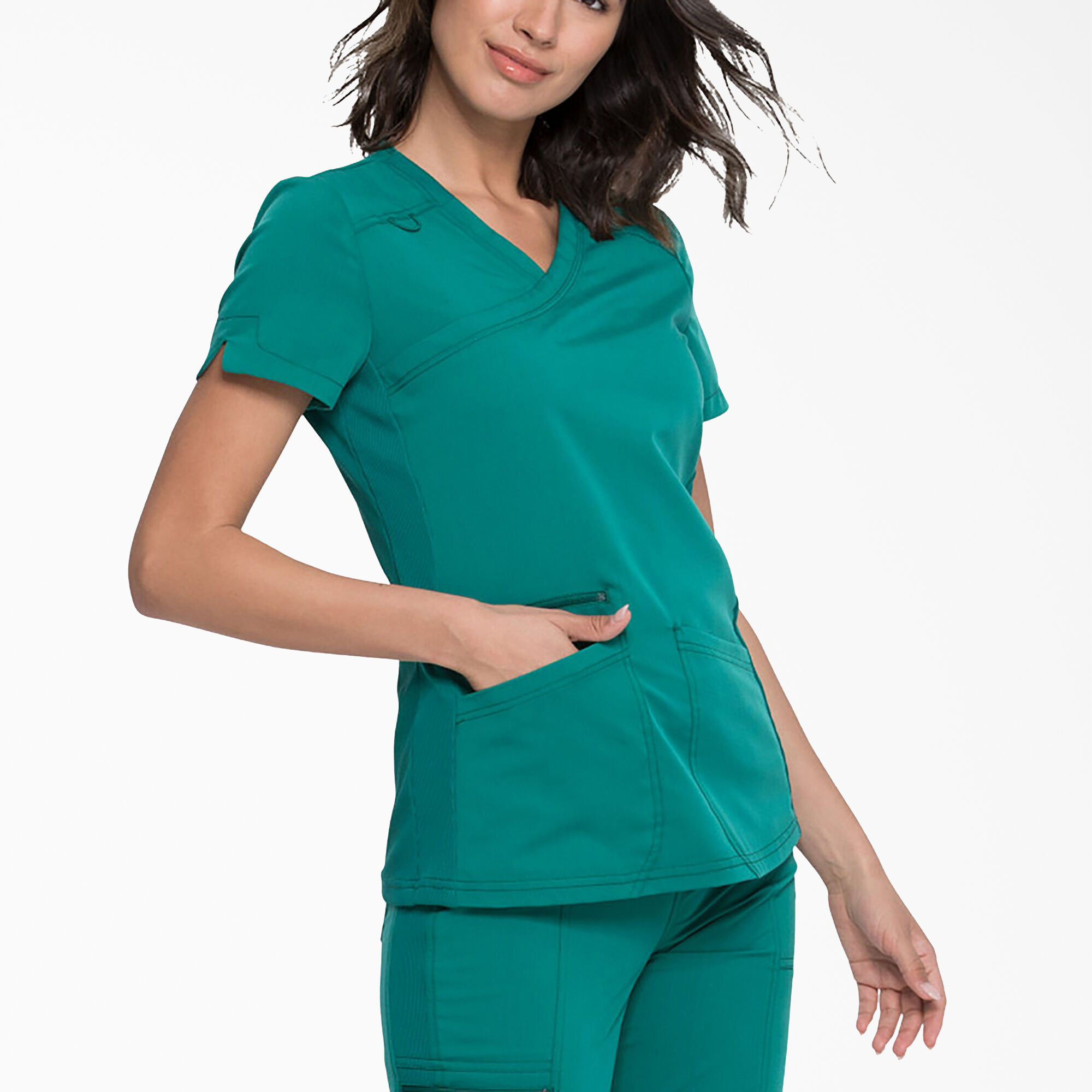 Women's Balance Mock Wrap Scrub Top