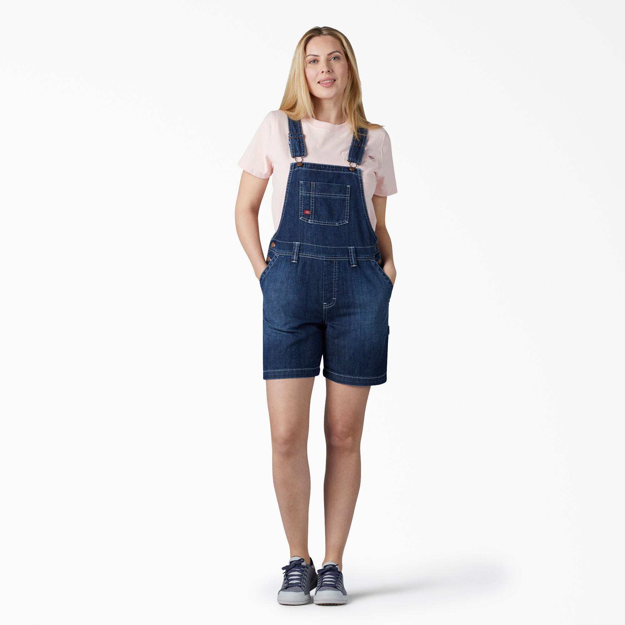 Women's Relaxed Fit Bib Shortalls, 7