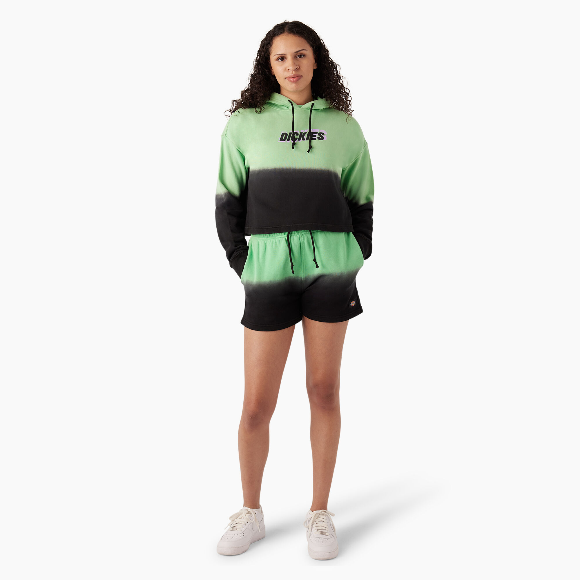 Women's Cropped Ombre Hoodie