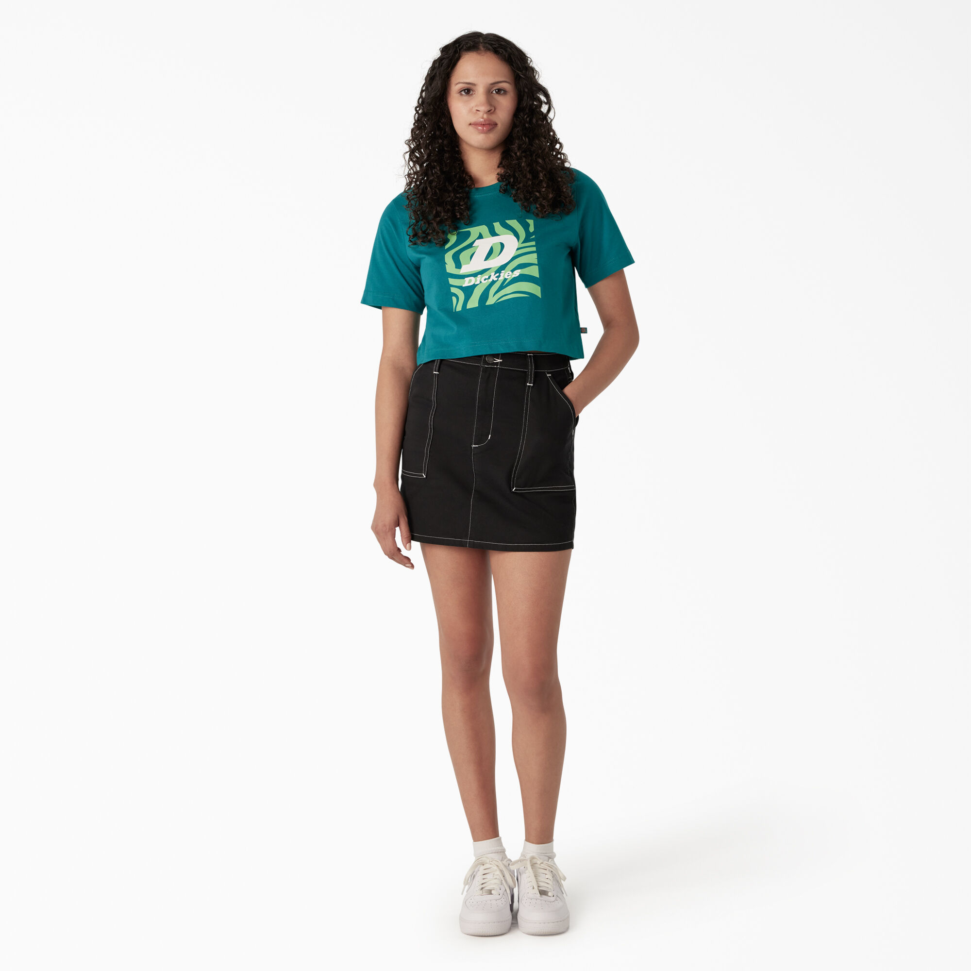 Women's Zebra Graphic Cropped T-Shirt