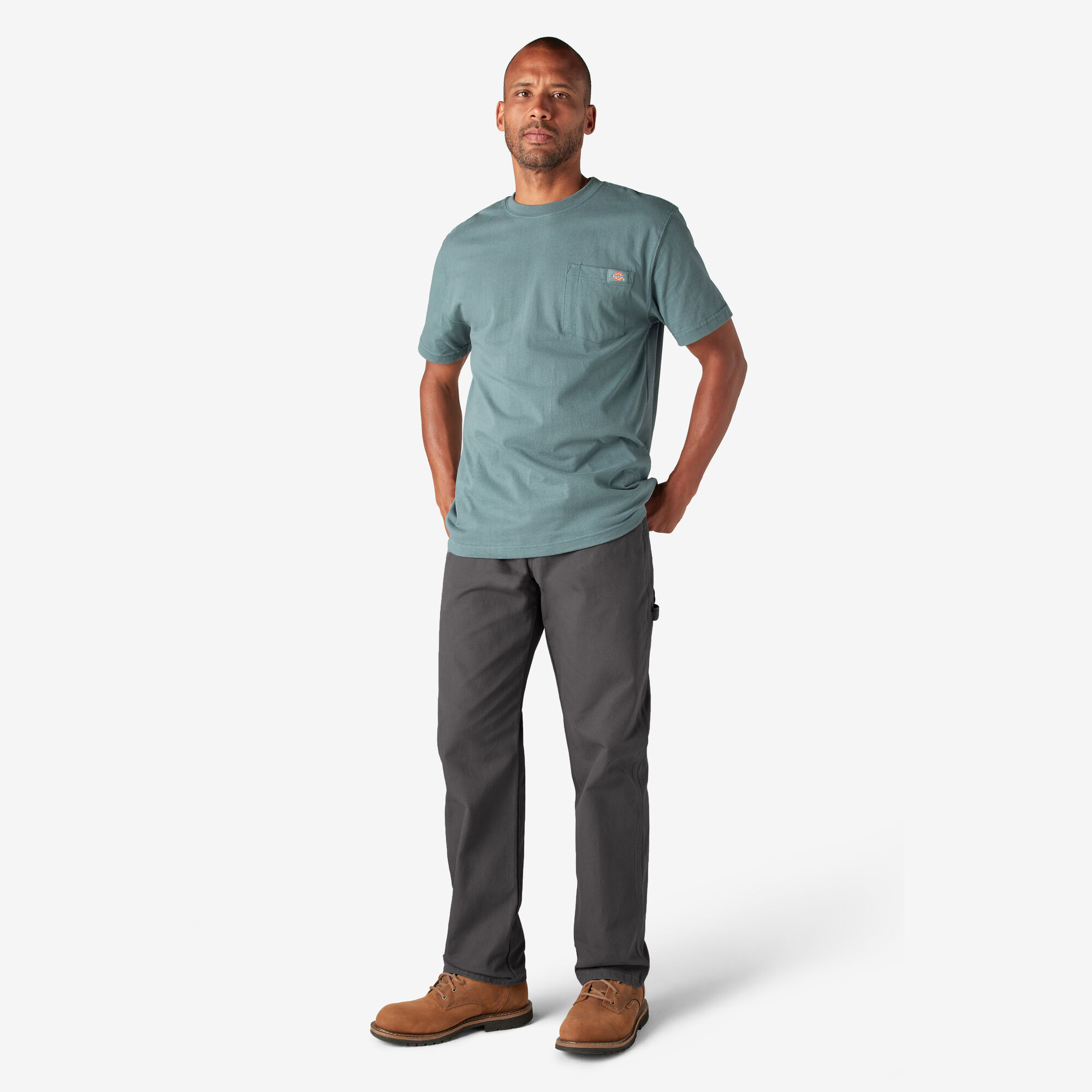 Relaxed Fit Heavyweight Duck Carpenter Pants, Rinsed Slate