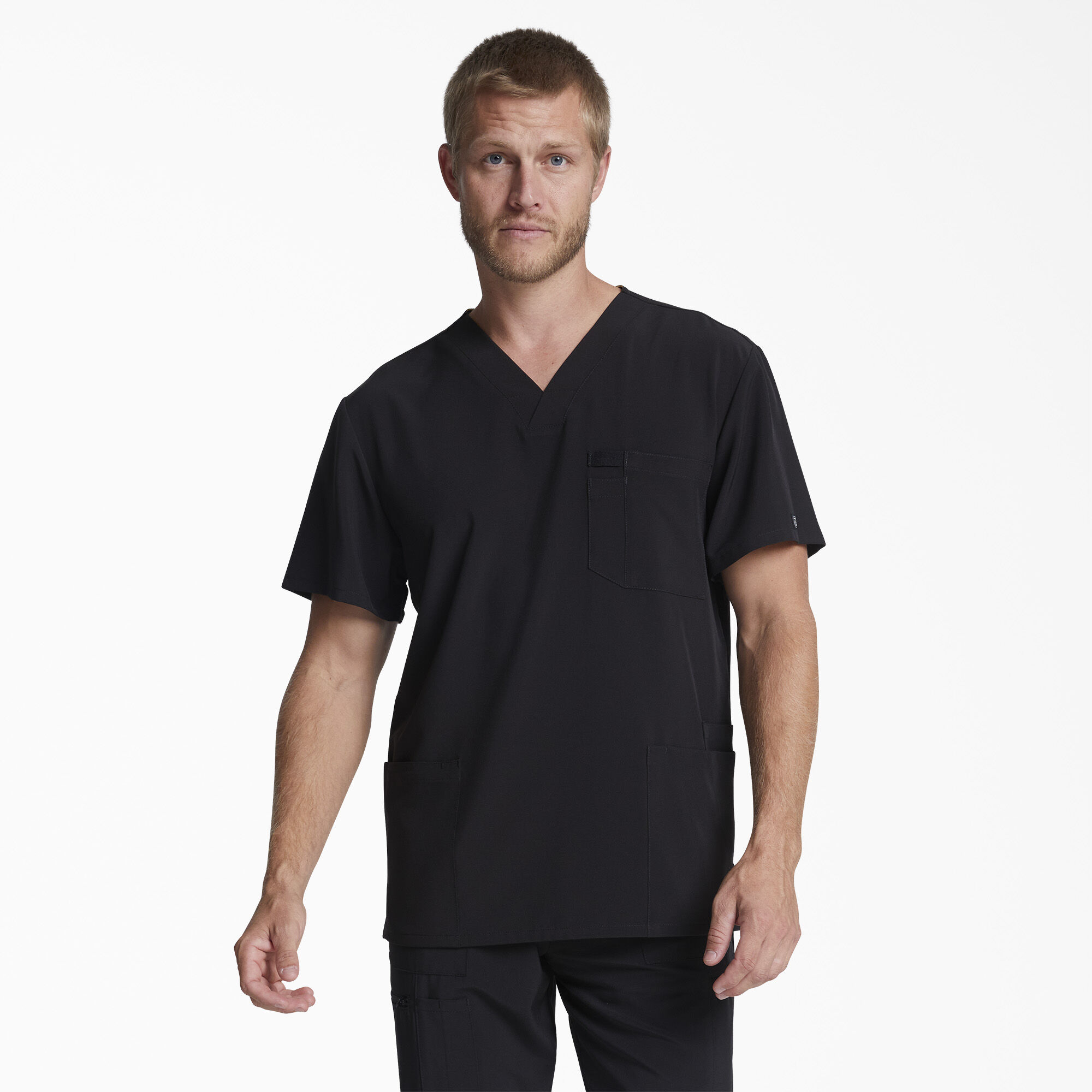 Men's EDS Essentials V-Neck Scrub Top with Patch Pockets