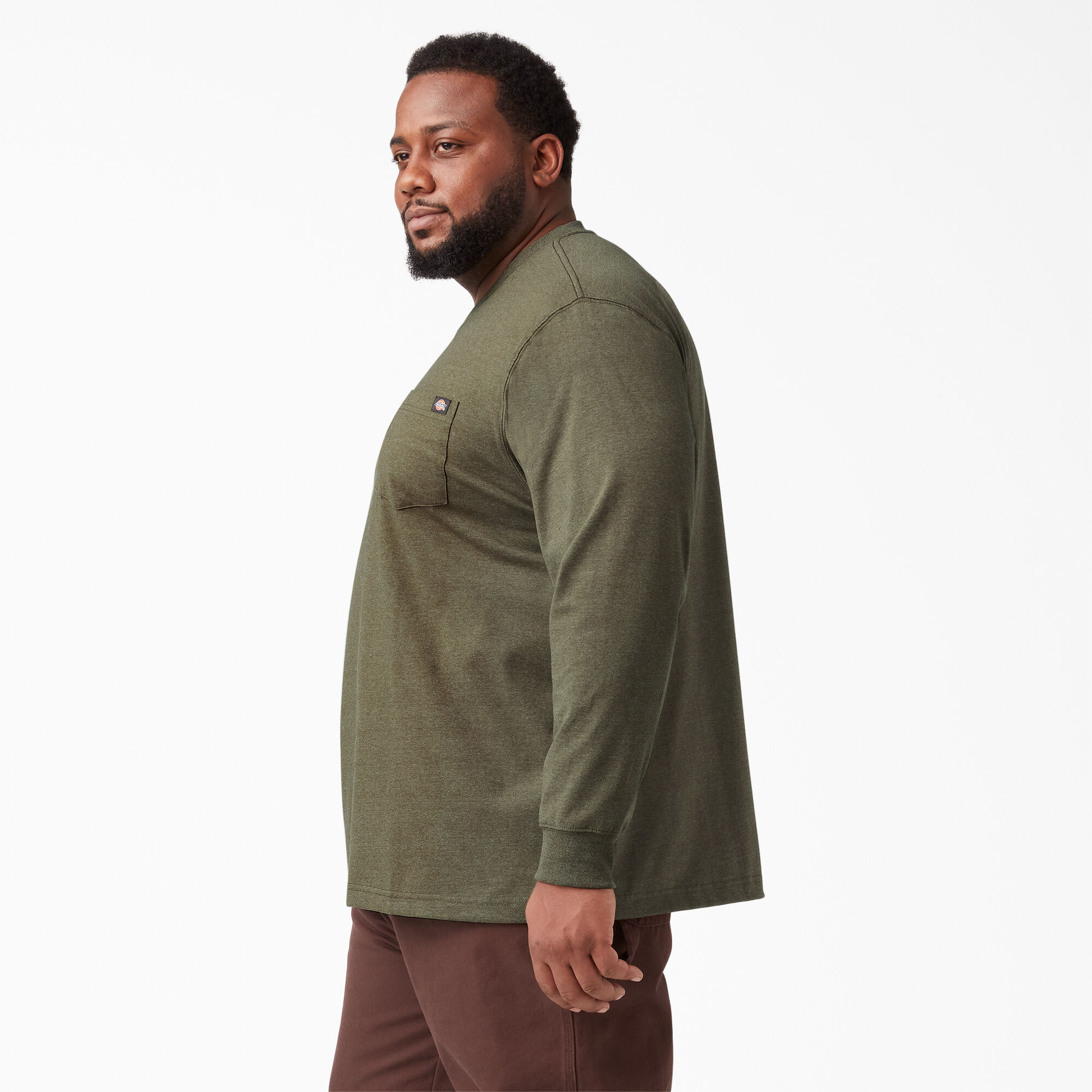 Heavyweight Heathered Long Sleeve Pocket T-Shirt