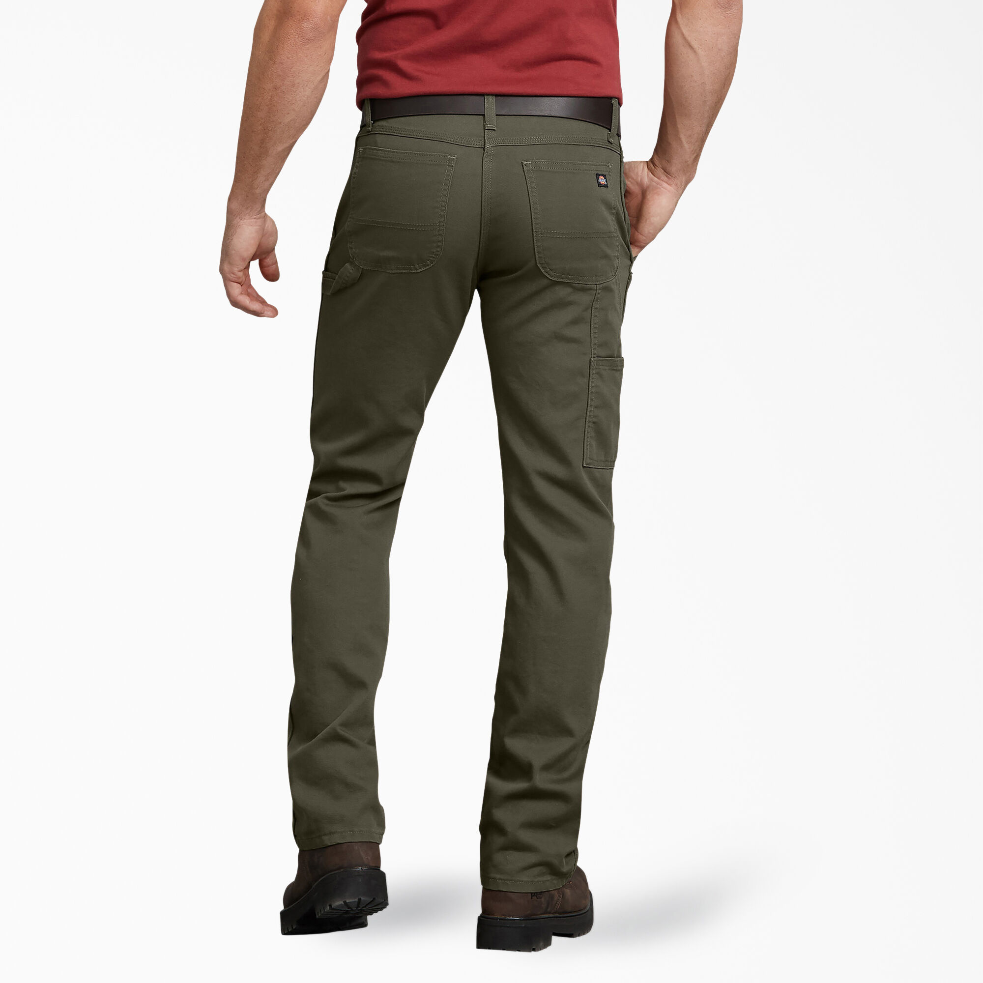 FLEX Regular Fit Duck Carpenter Pants, Stonewashed Moss Green