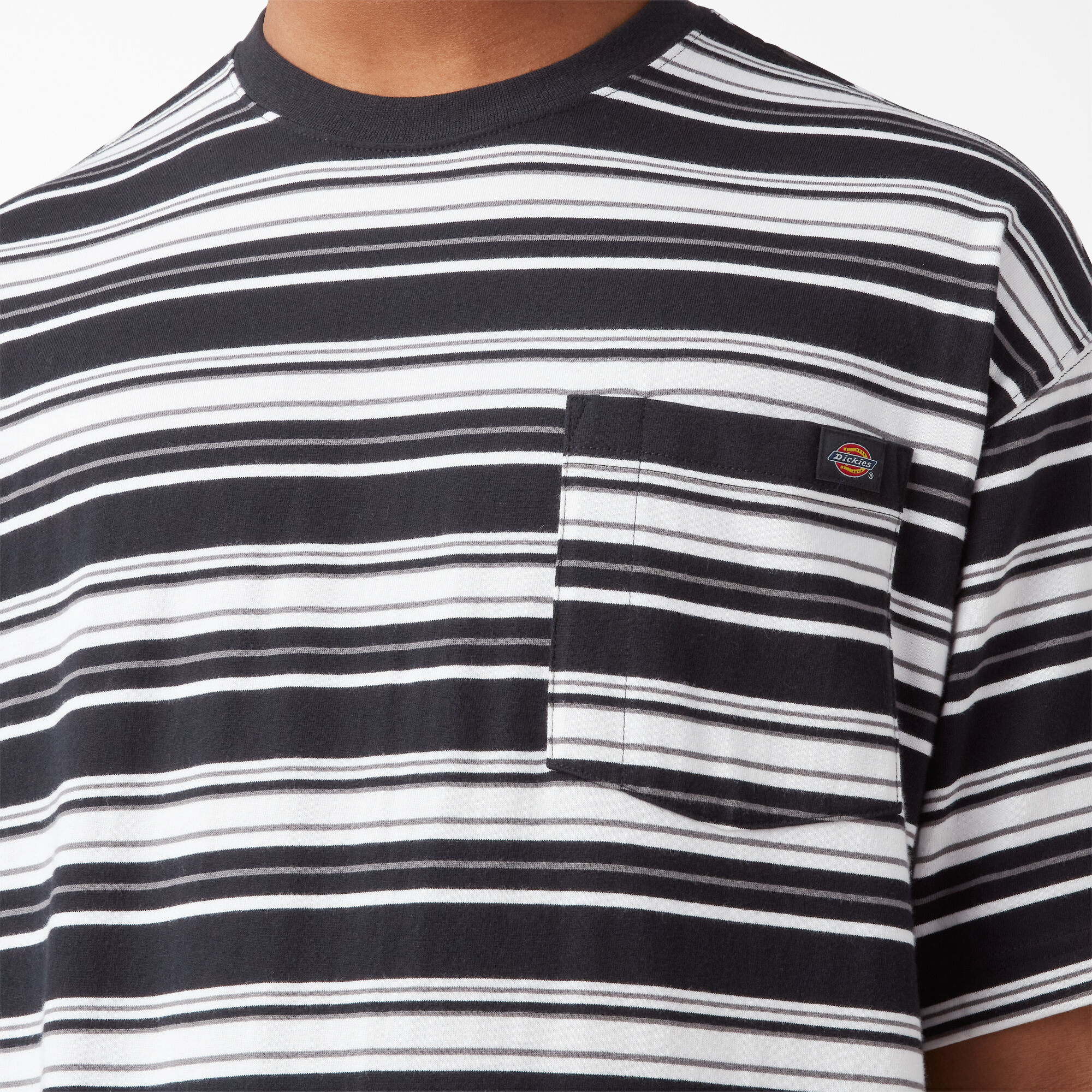 Relaxed Fit Striped Pocket T-Shirt