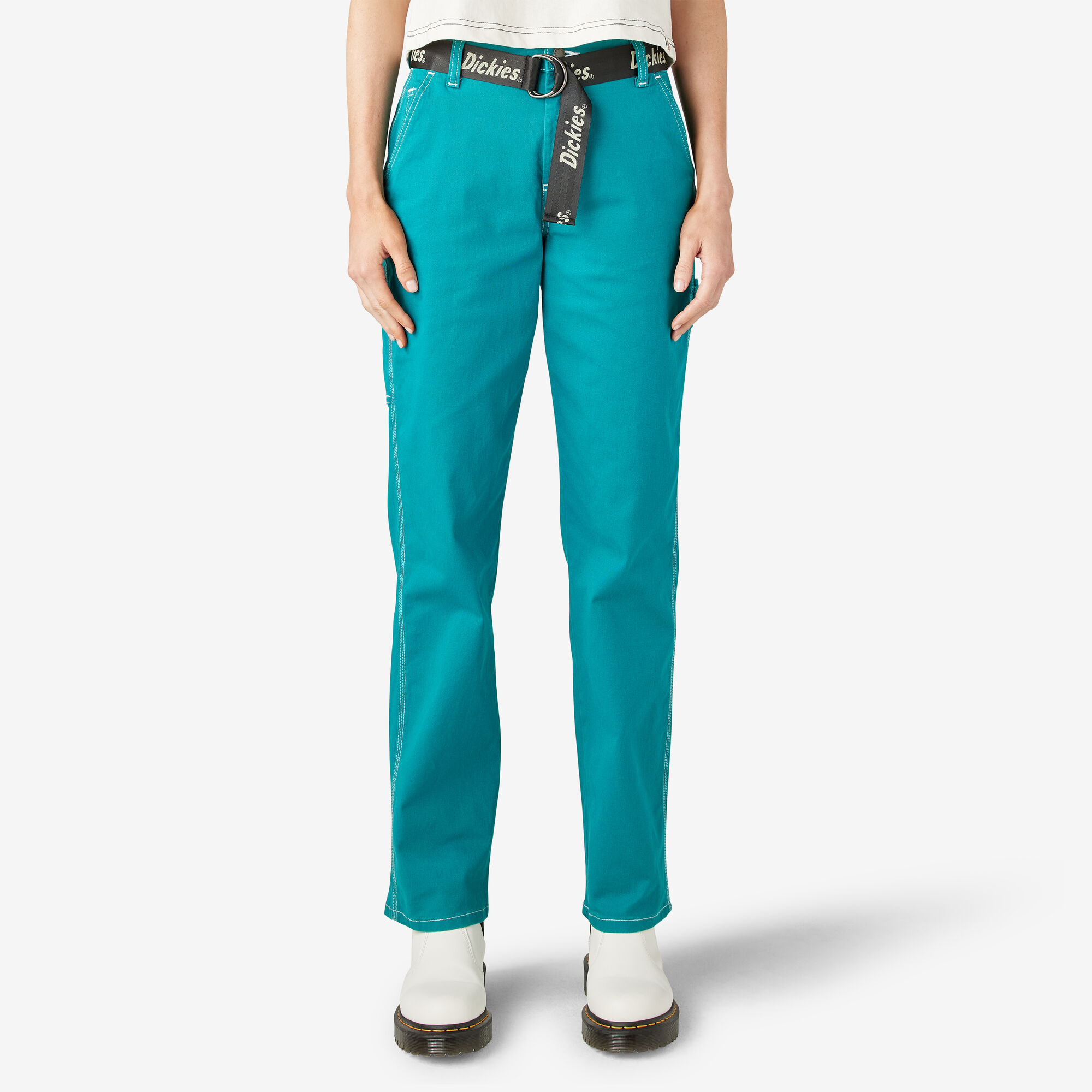 Women's Relaxed Fit Carpenter Pants, Deep Lake