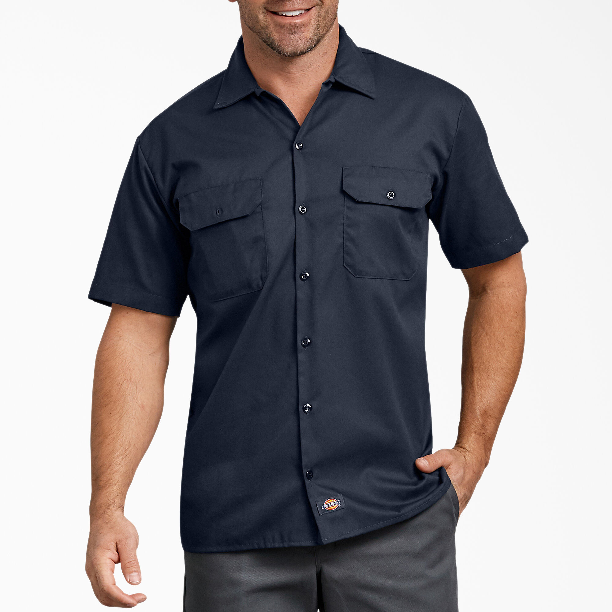 Relaxed Fit Short Sleeve Work Shirt