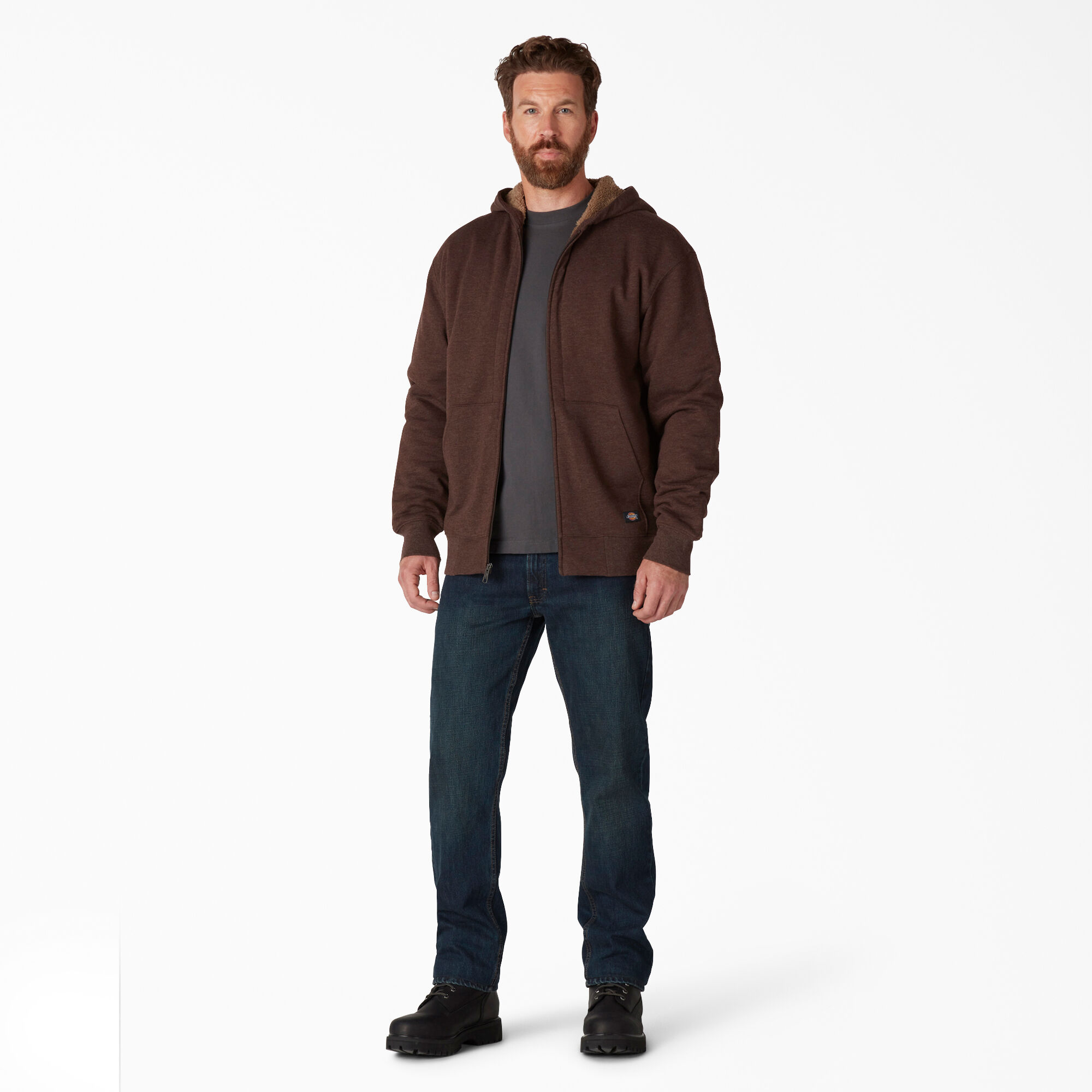 High Pile Fleece Lined Full Zip Hoodie