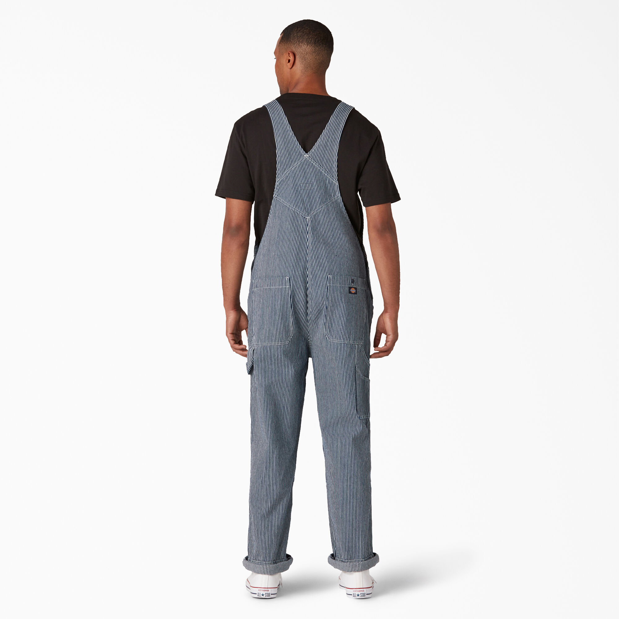 Rinsed Hickory Stripe Double Knee Bib Overalls