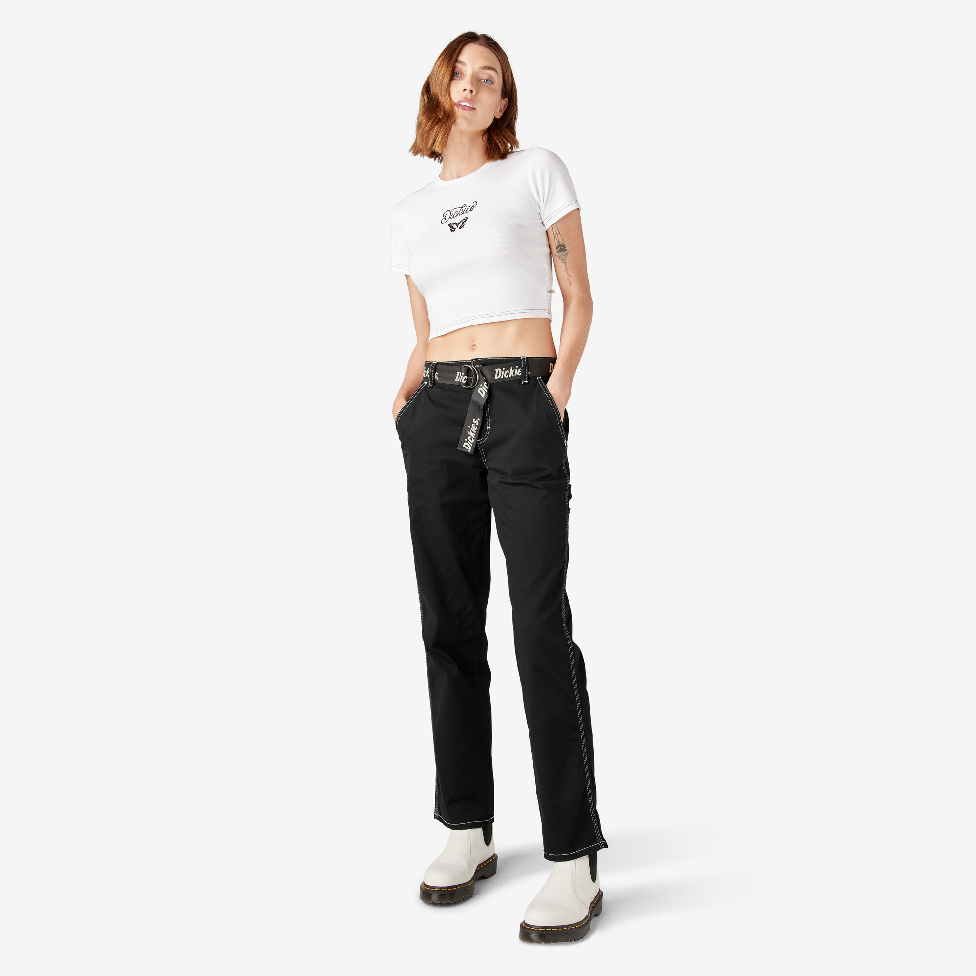 Women's Relaxed Fit Carpenter Pants, Black