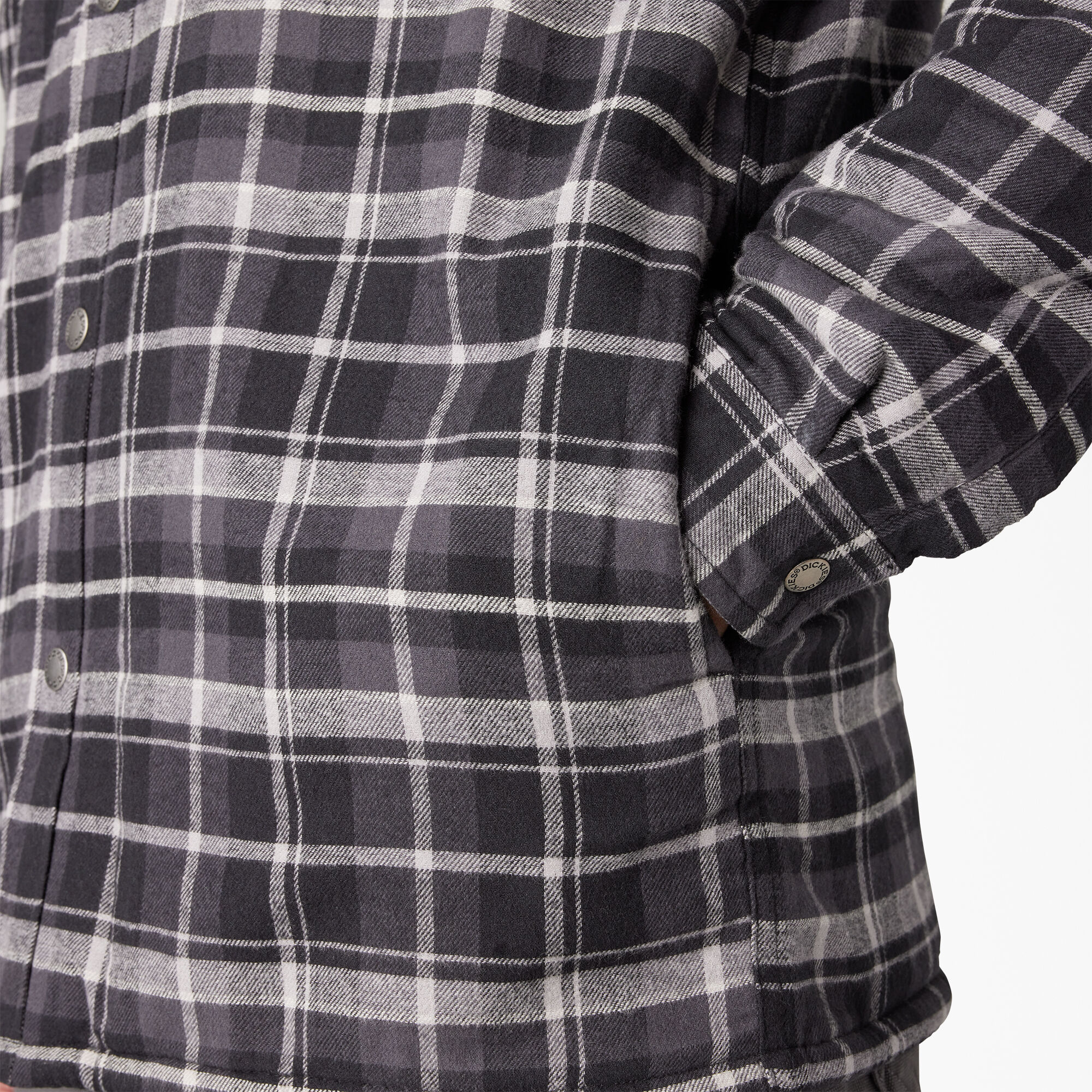 Water Repellent Fleece-Lined Flannel Shirt Jacket