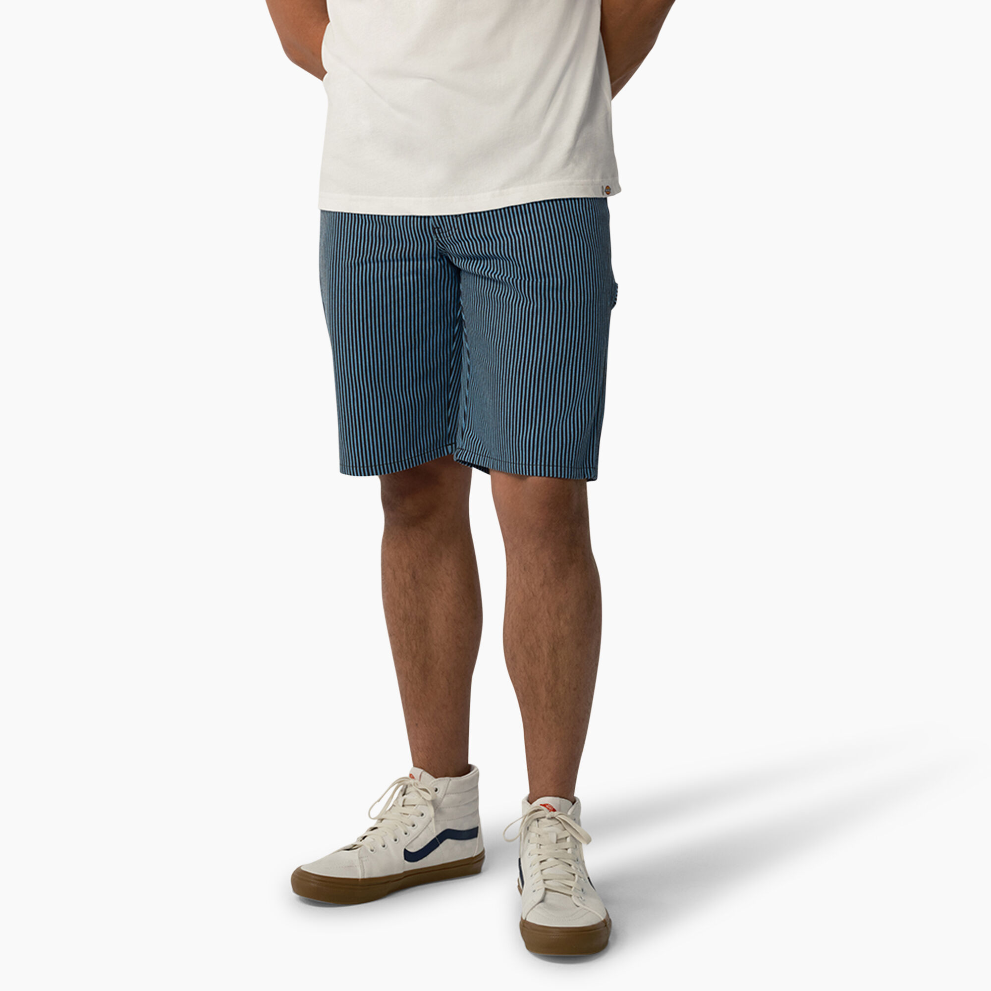 Hickory Stripe Carpenter Shorts, 11