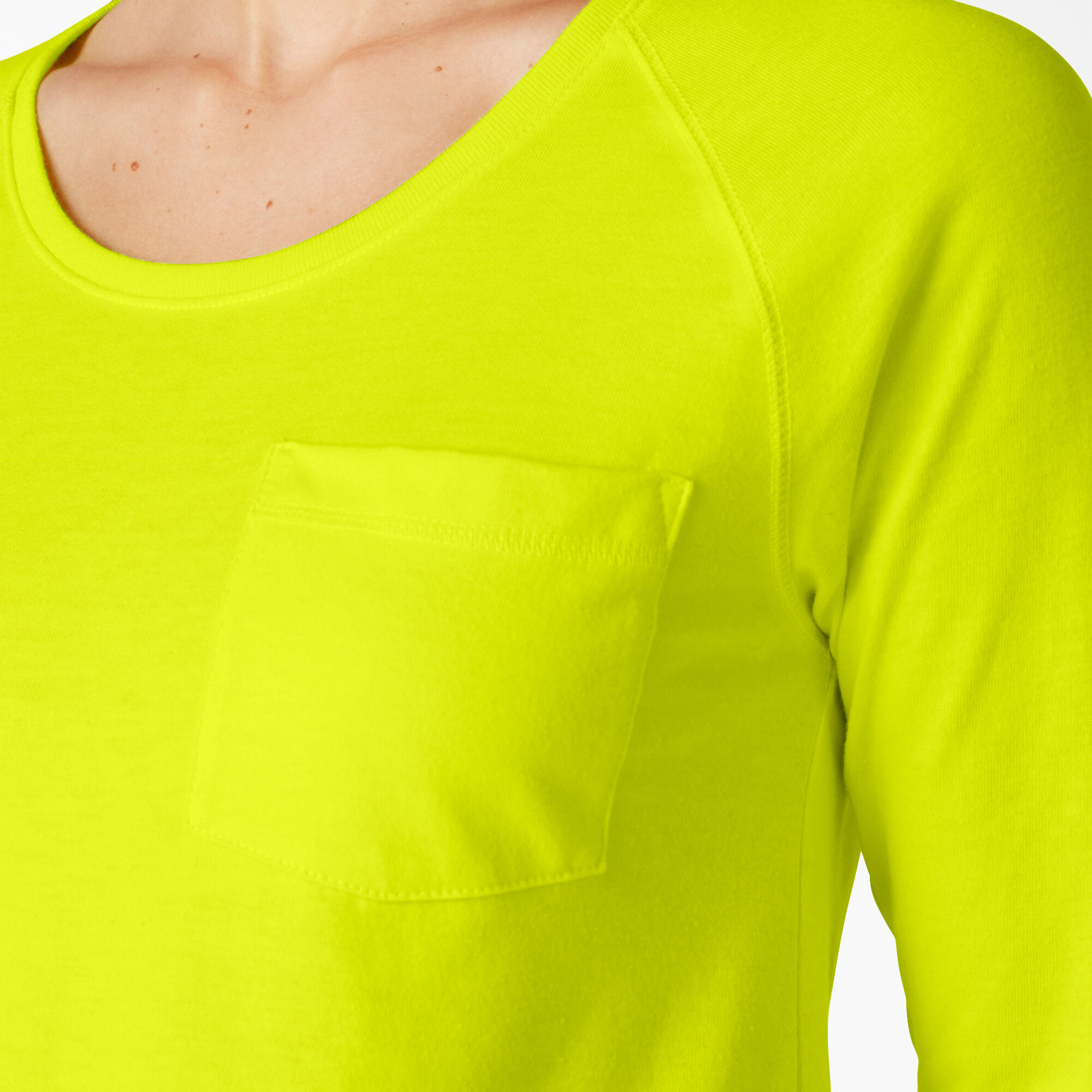 Women's Cooling Long Sleeve Pocket T-Shirt, Bright Yellow