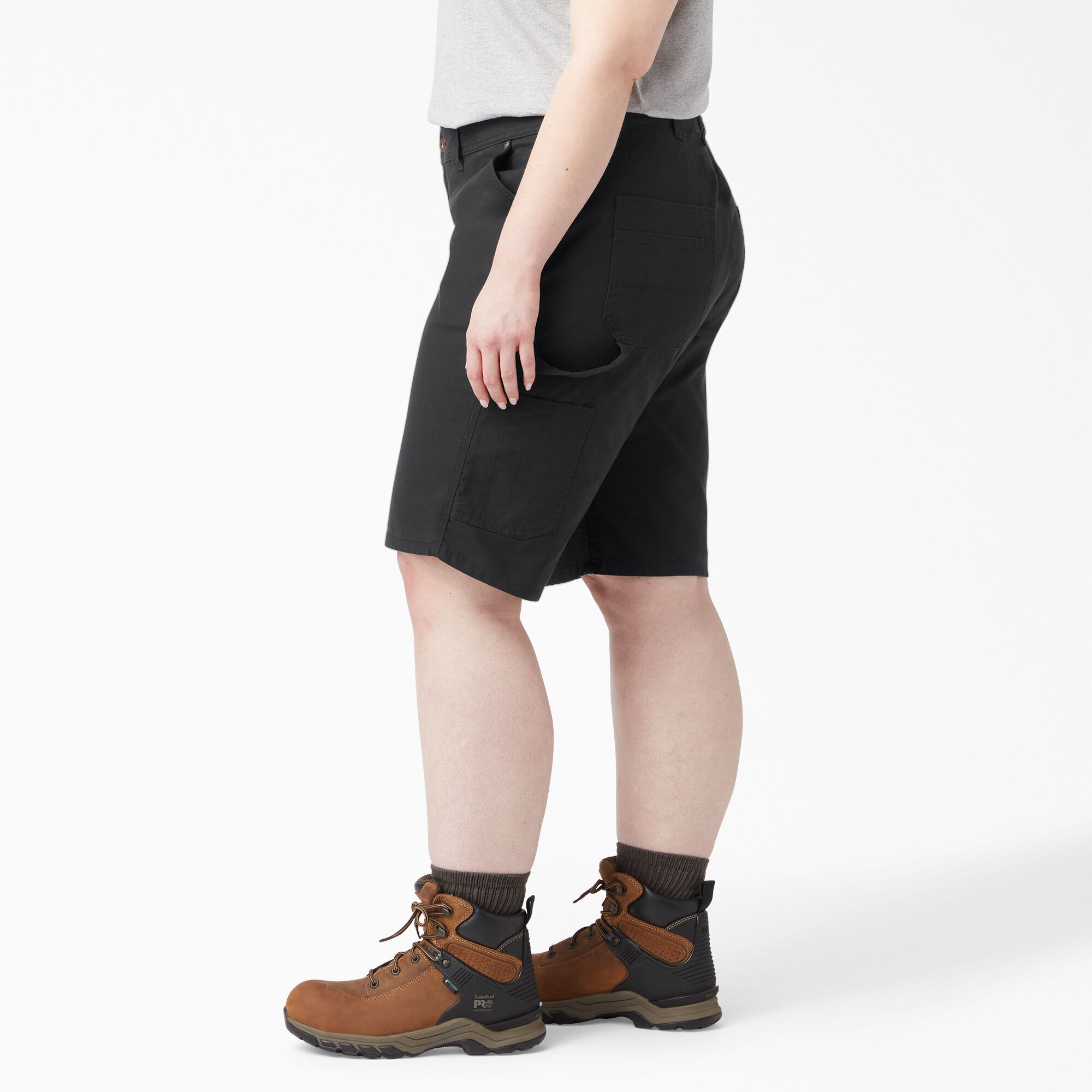 Women's Plus Relaxed Fit Duck Carpenter Shorts, 11