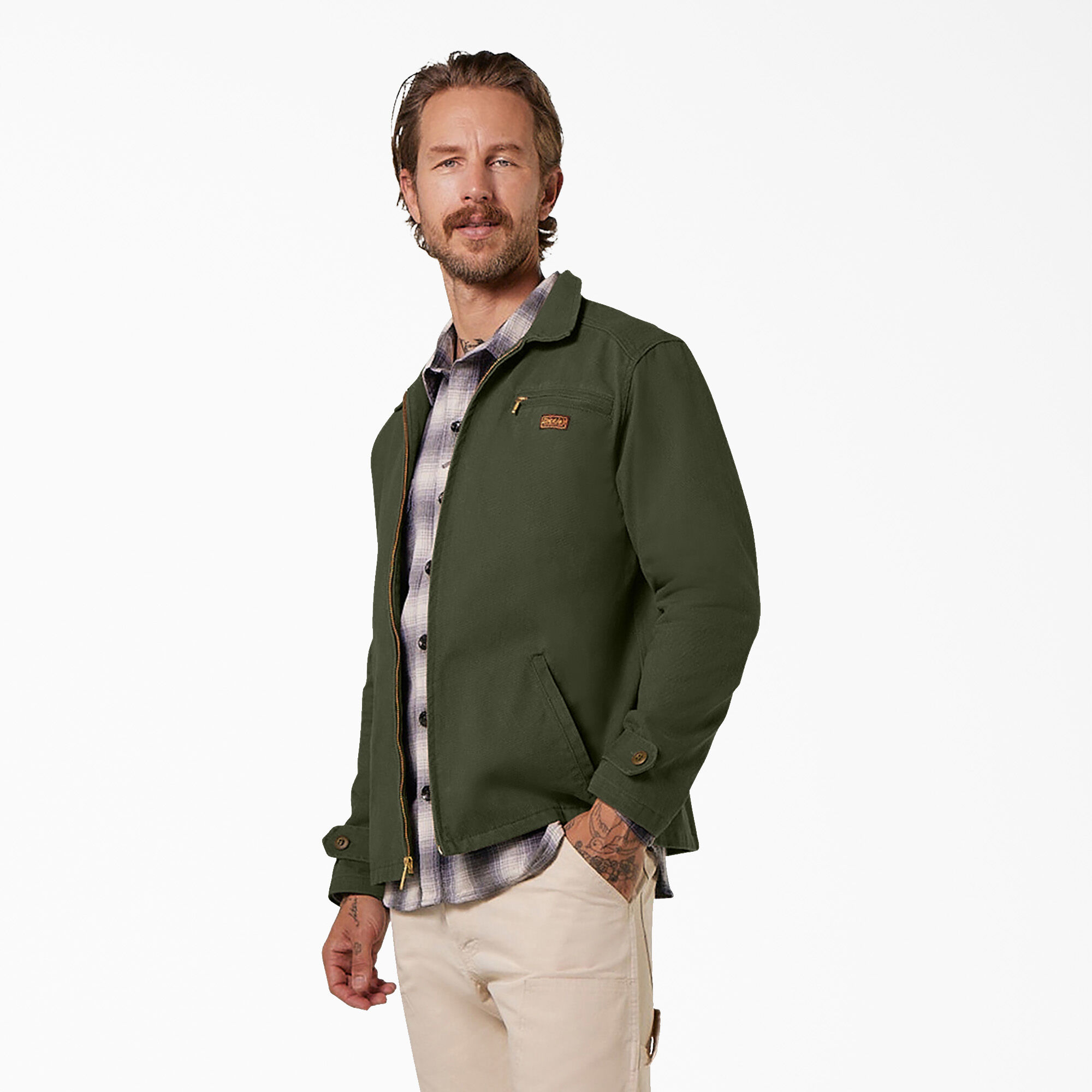 Dickies 1922 Brushed Twill Jacket, Rinsed Dusty Olive