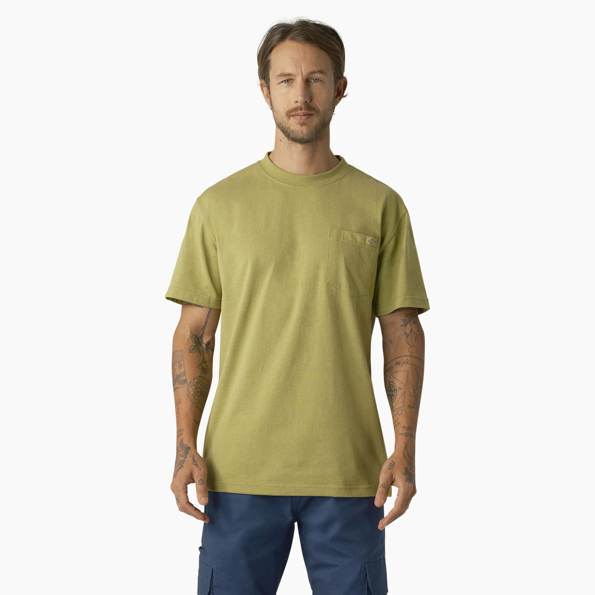 Heavyweight Heathered Short Sleeve Pocket T-Shirt