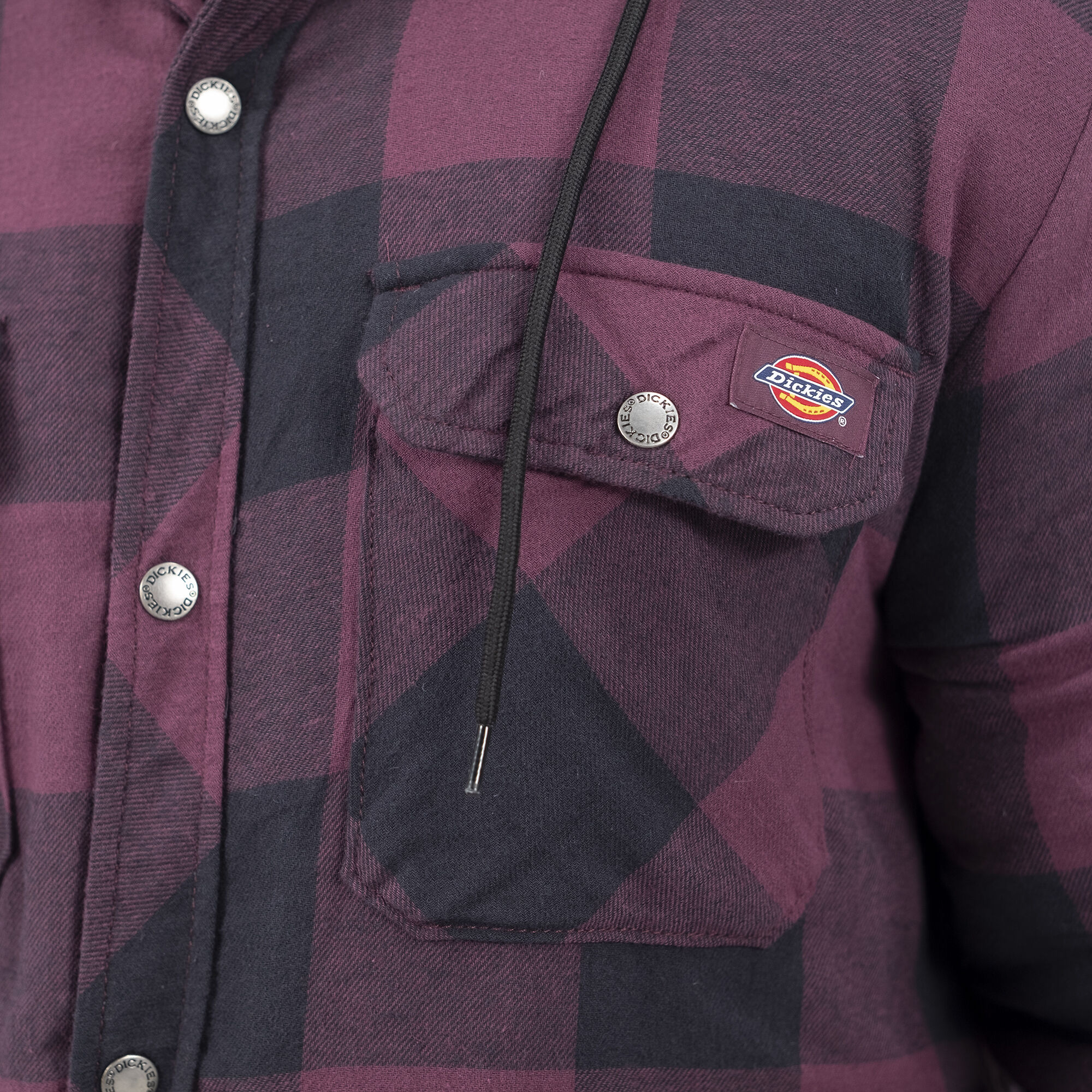 Flannel Hooded Shirt Jacket