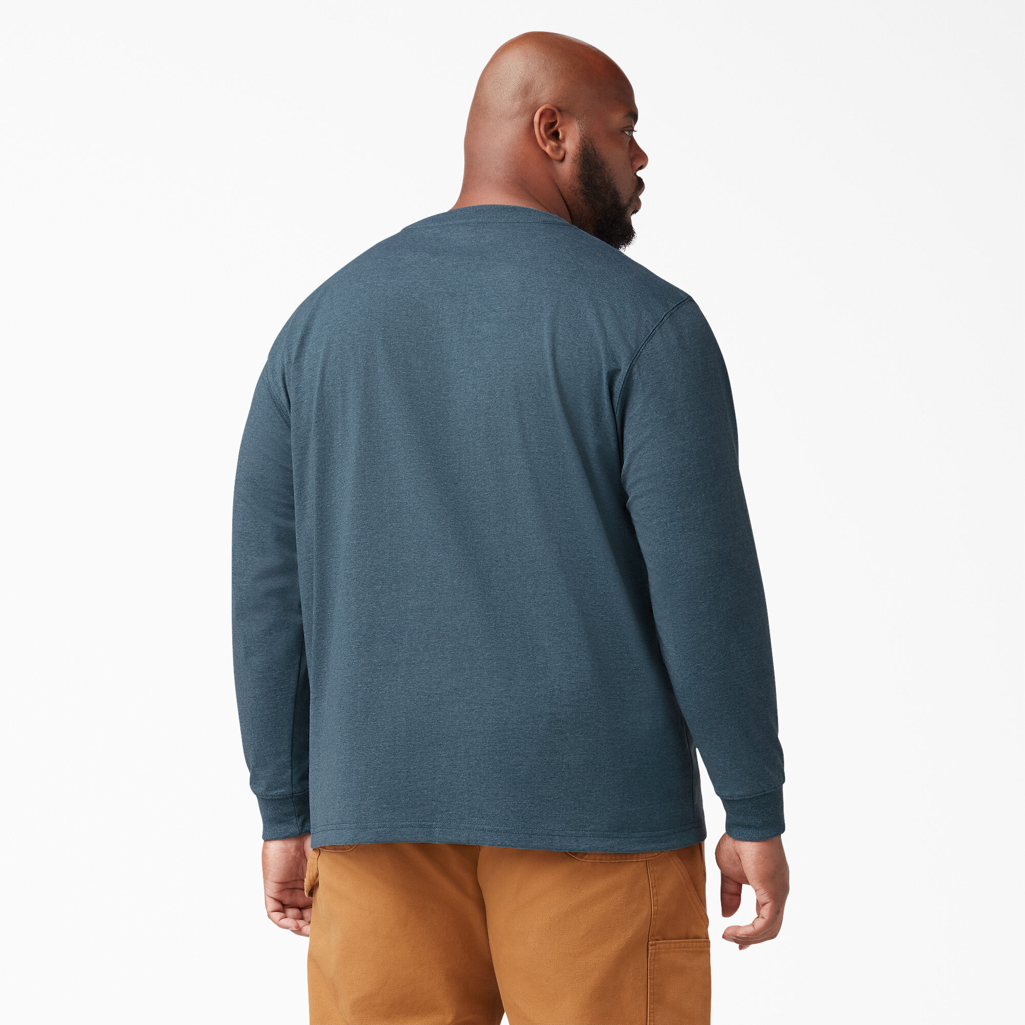 Heavyweight Heathered Long Sleeve Pocket T-Shirt