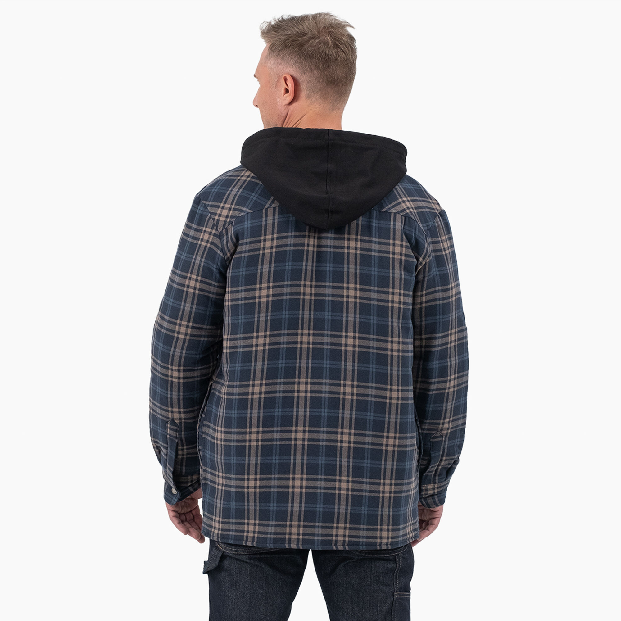 Flannel Hooded Shirt Jacket