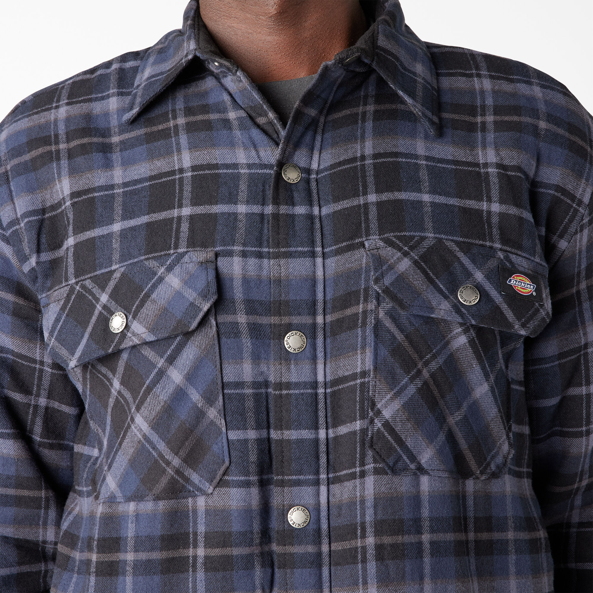 Water Repellent Fleece-Lined Flannel Shirt Jacket