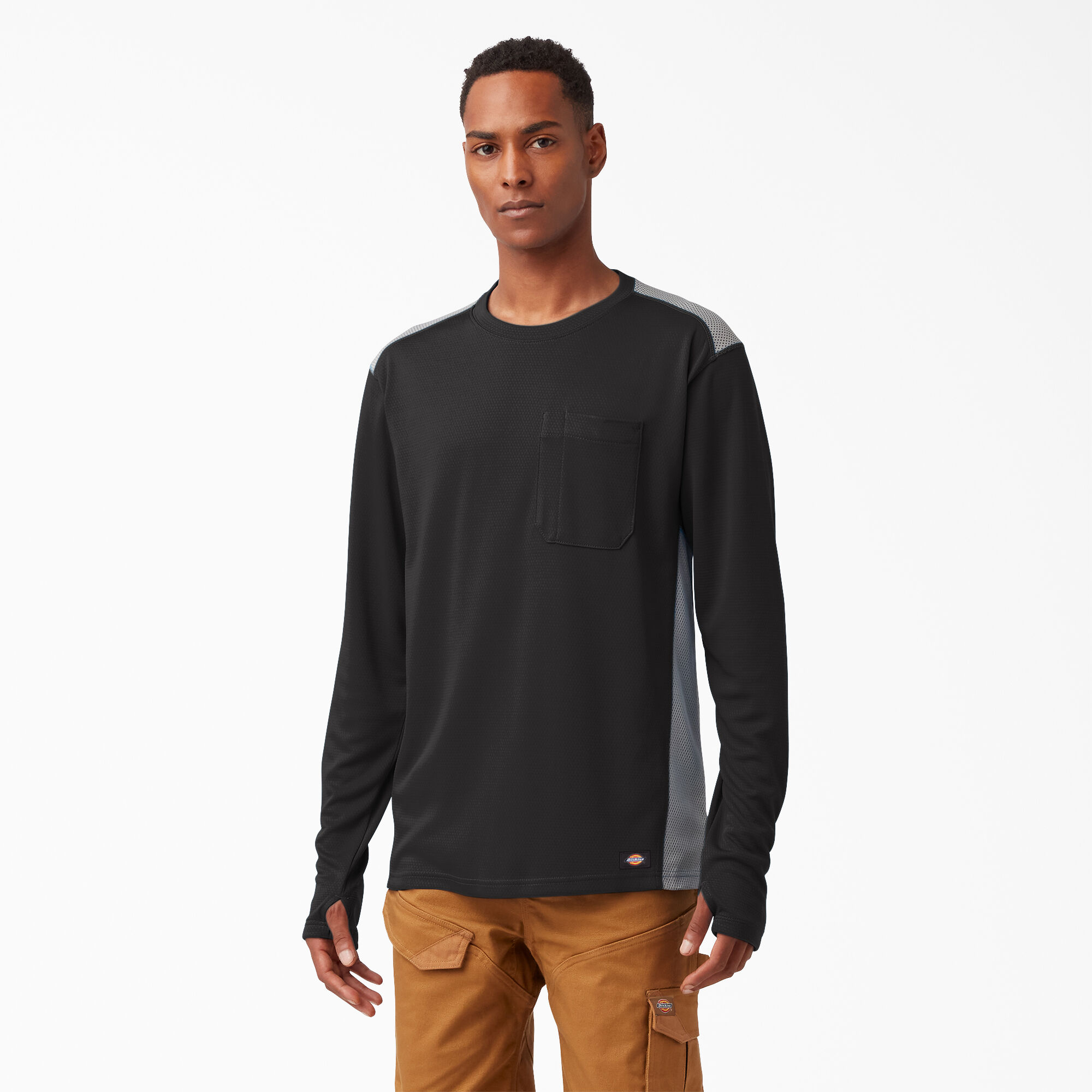 Temp-iQ? 365 Long Sleeve Pocket T-Shirt, Black