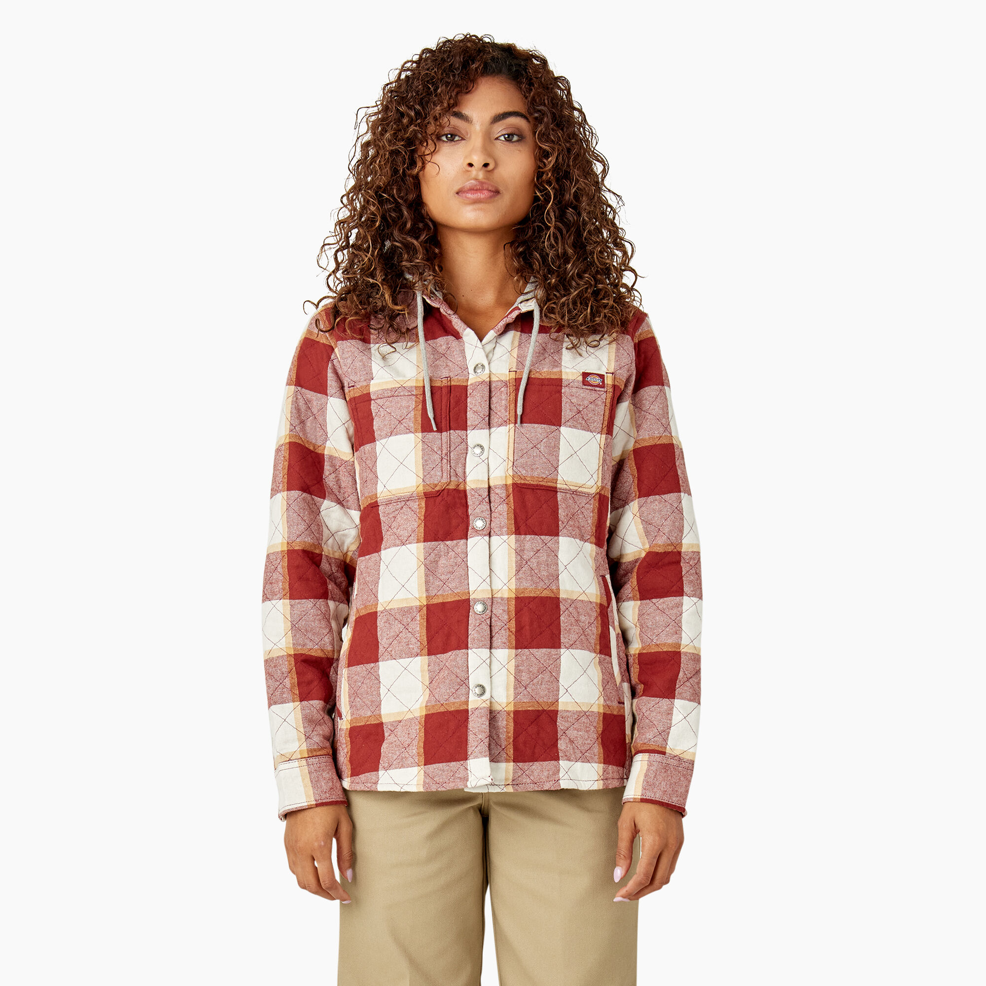 Women’s Flannel Hooded Shirt Jacket