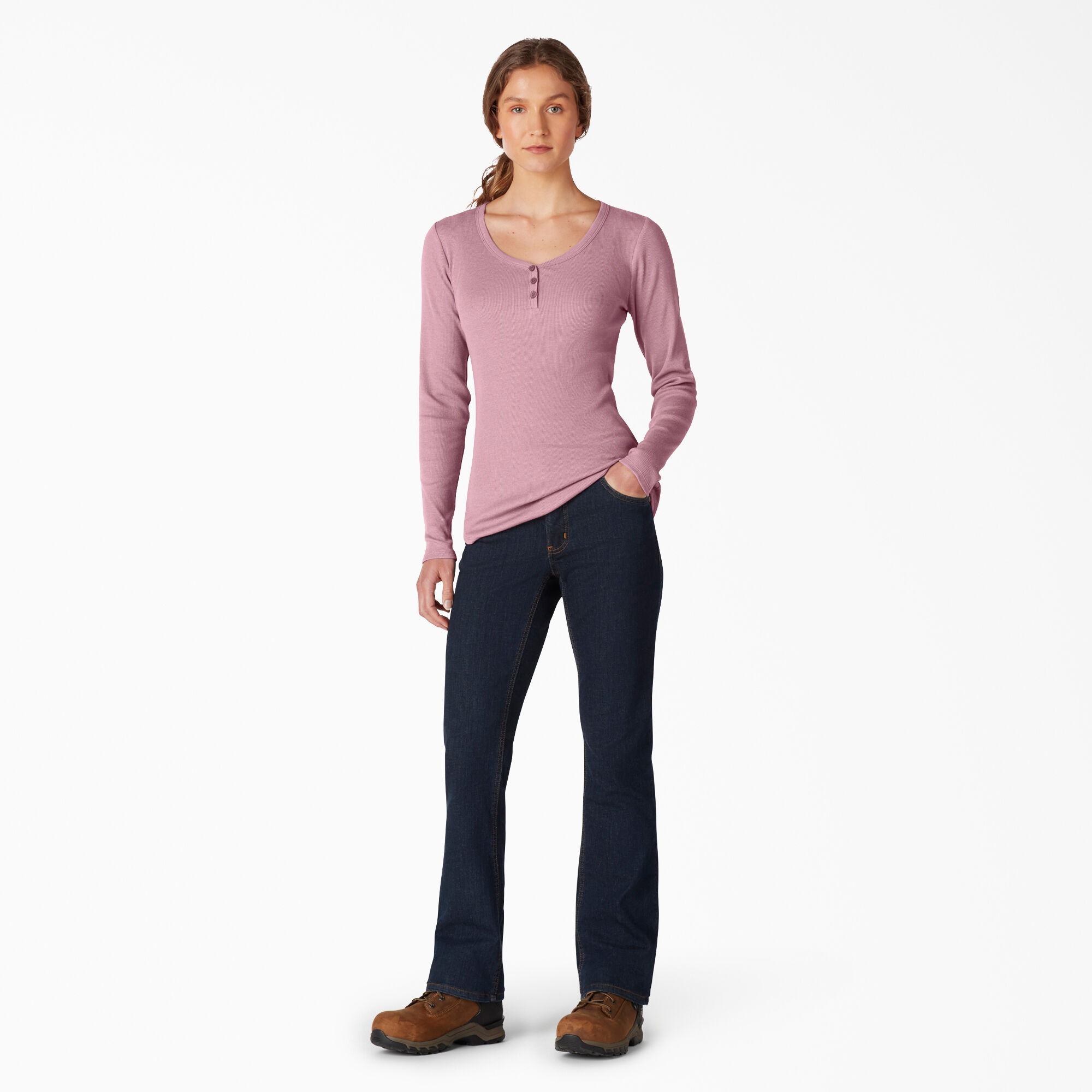 Women's Henley Long Sleeve Shirt