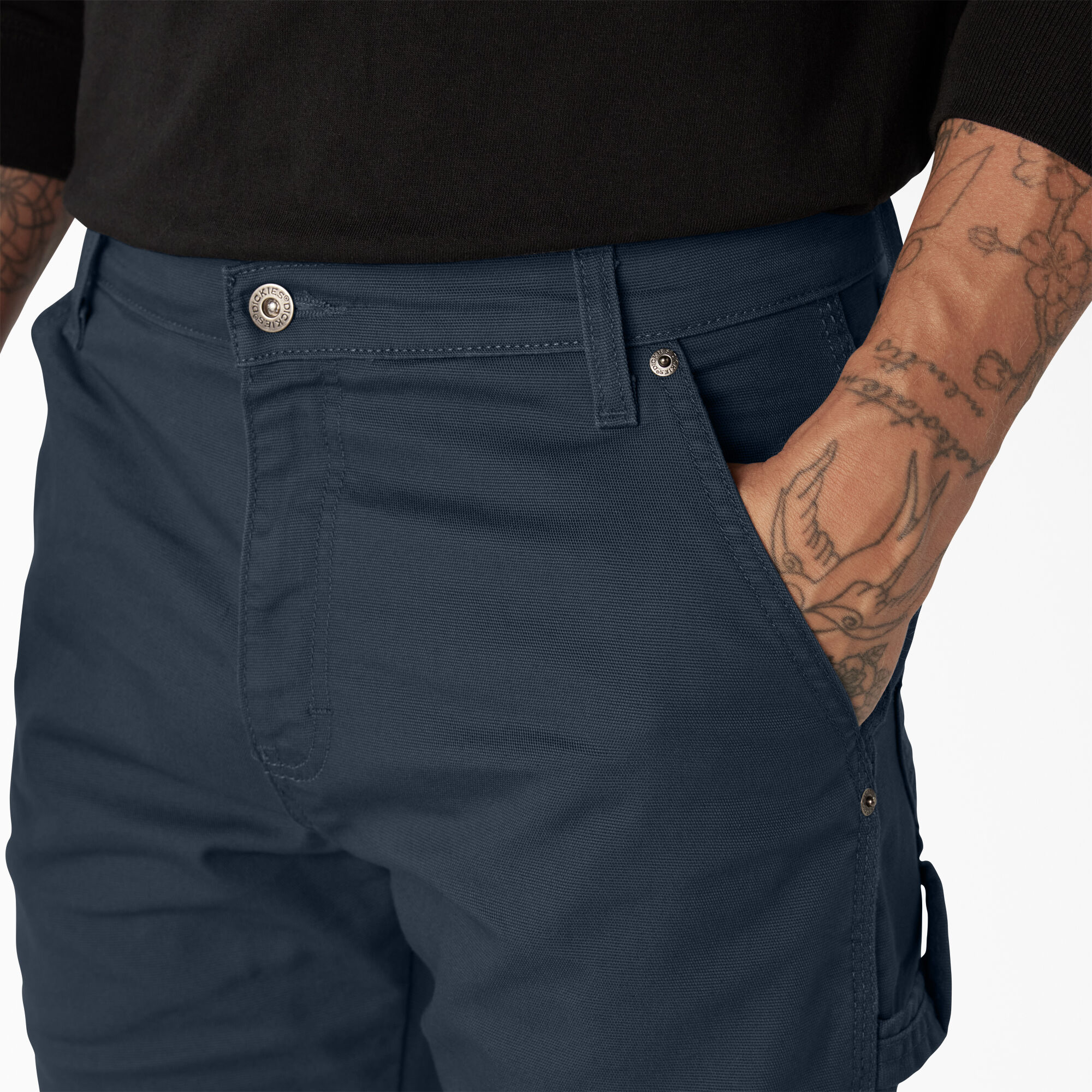 FLEX Regular Fit Duck Carpenter Pants, Stonewashed Dark Navy